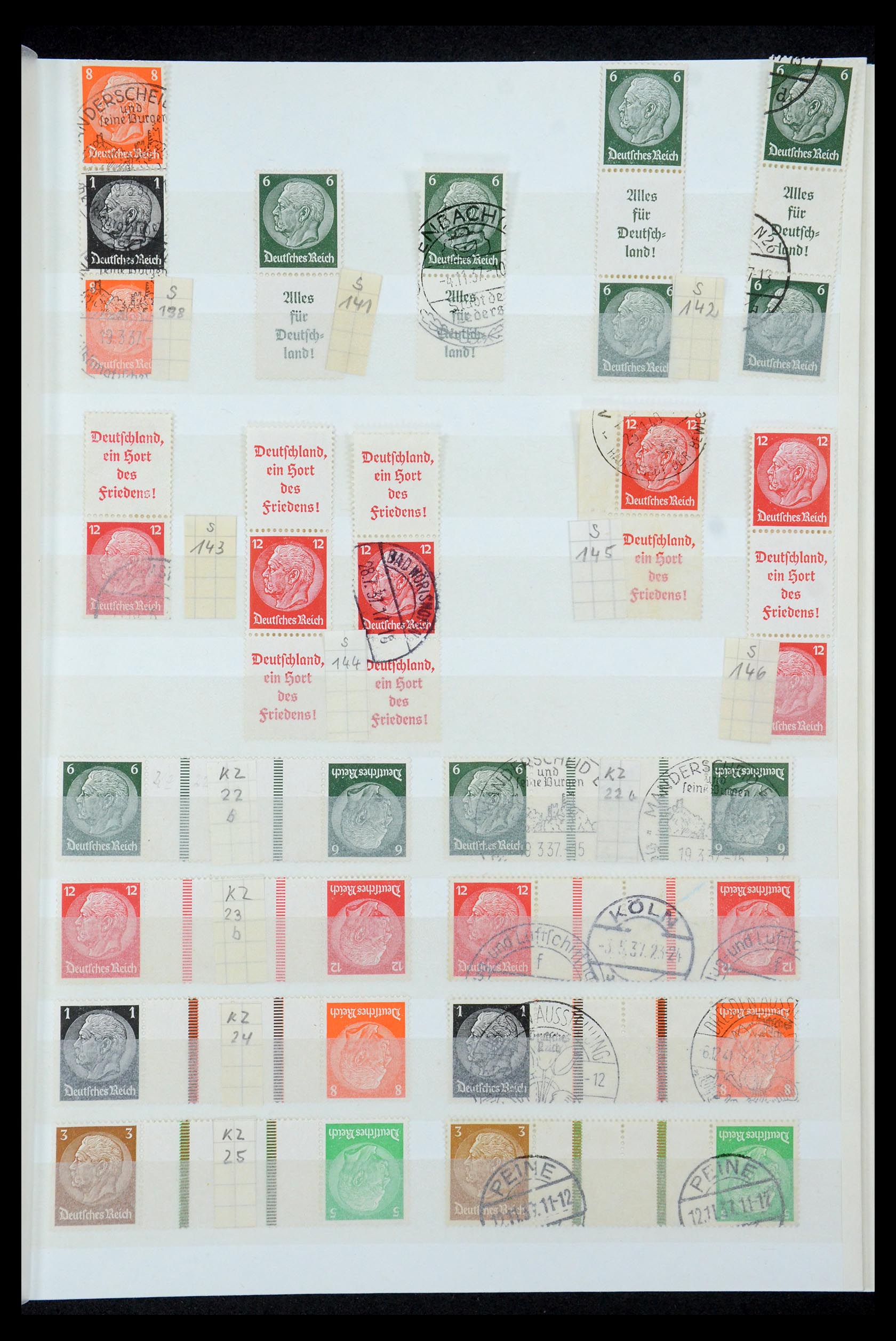 35444 022 - Stamp Collection 35444 German Reich combinations 1910-1941.