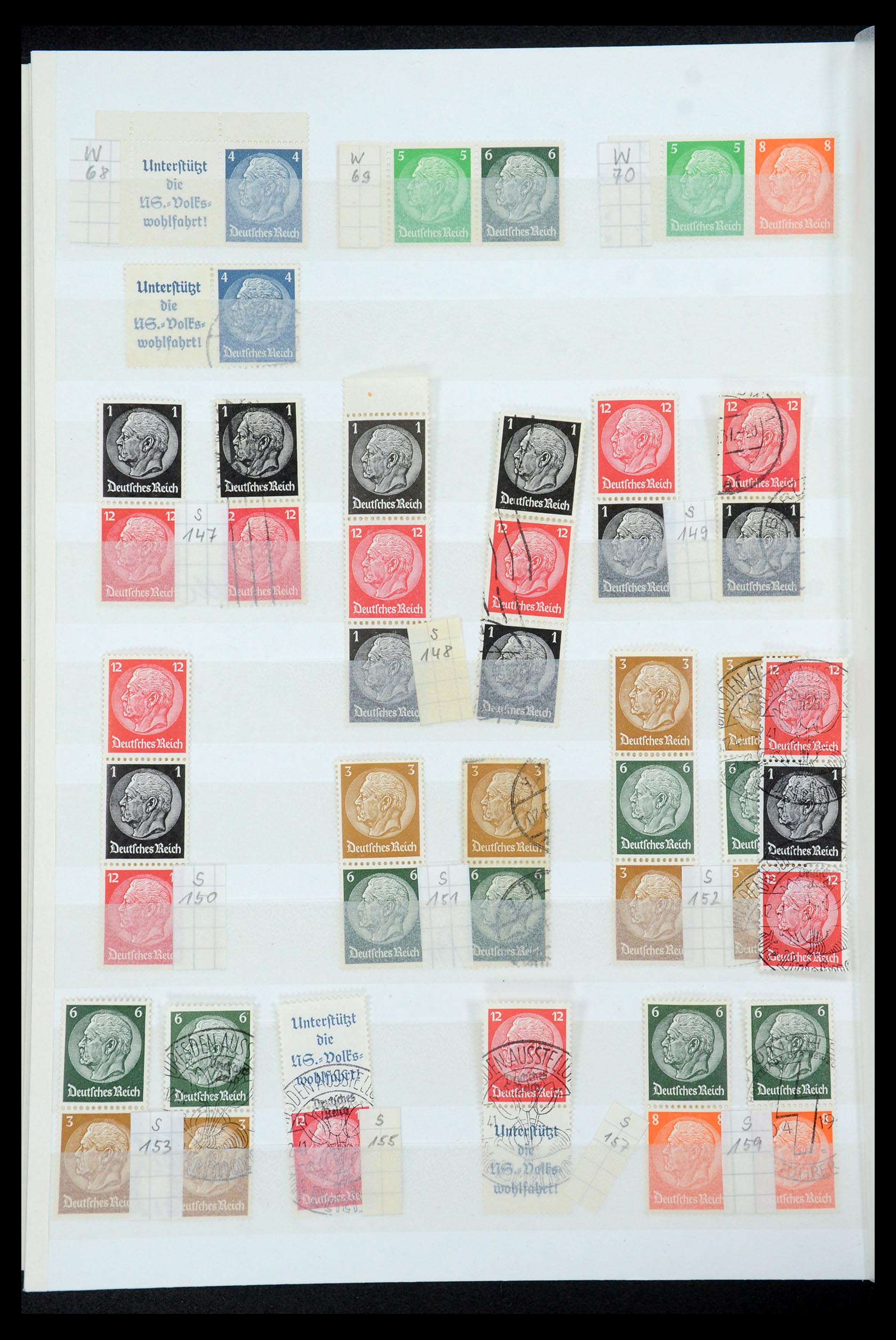 35444 024 - Stamp Collection 35444 German Reich combinations 1910-1941.