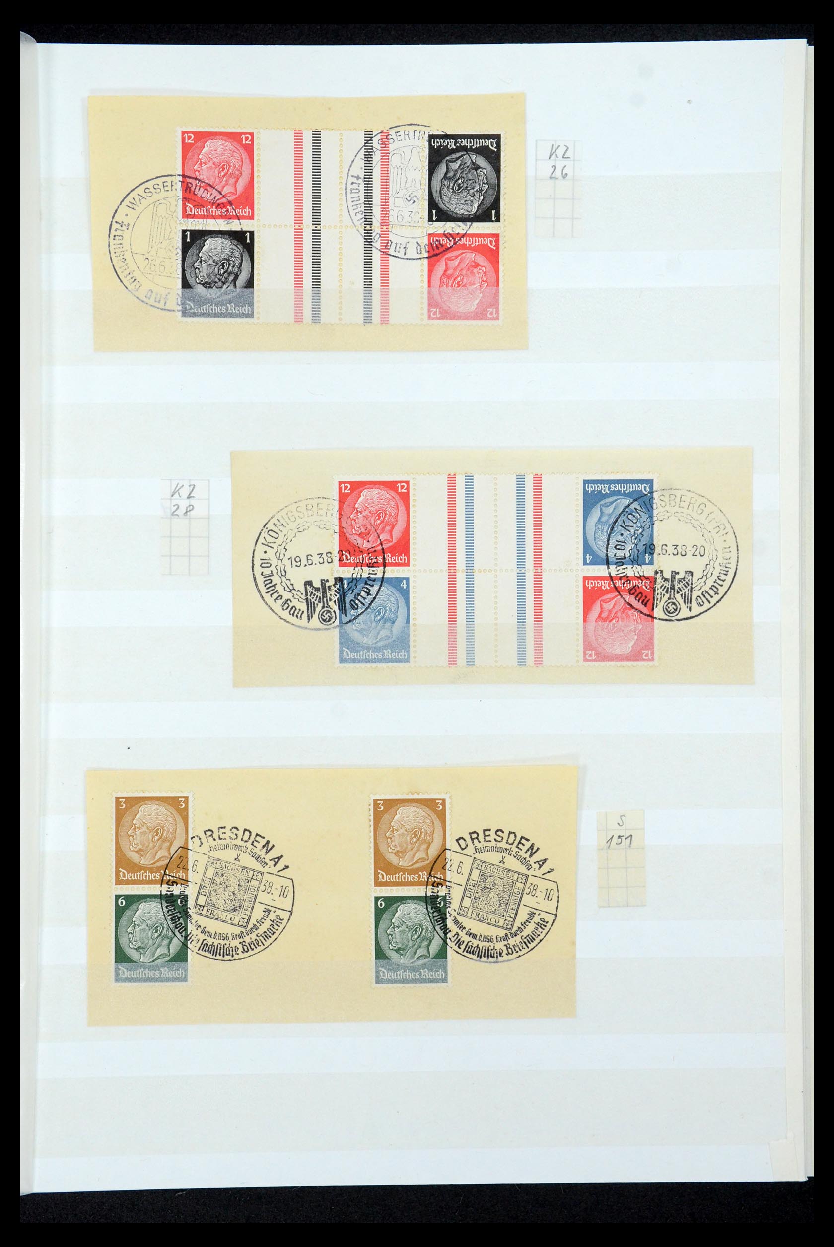 35444 026 - Stamp Collection 35444 German Reich combinations 1910-1941.