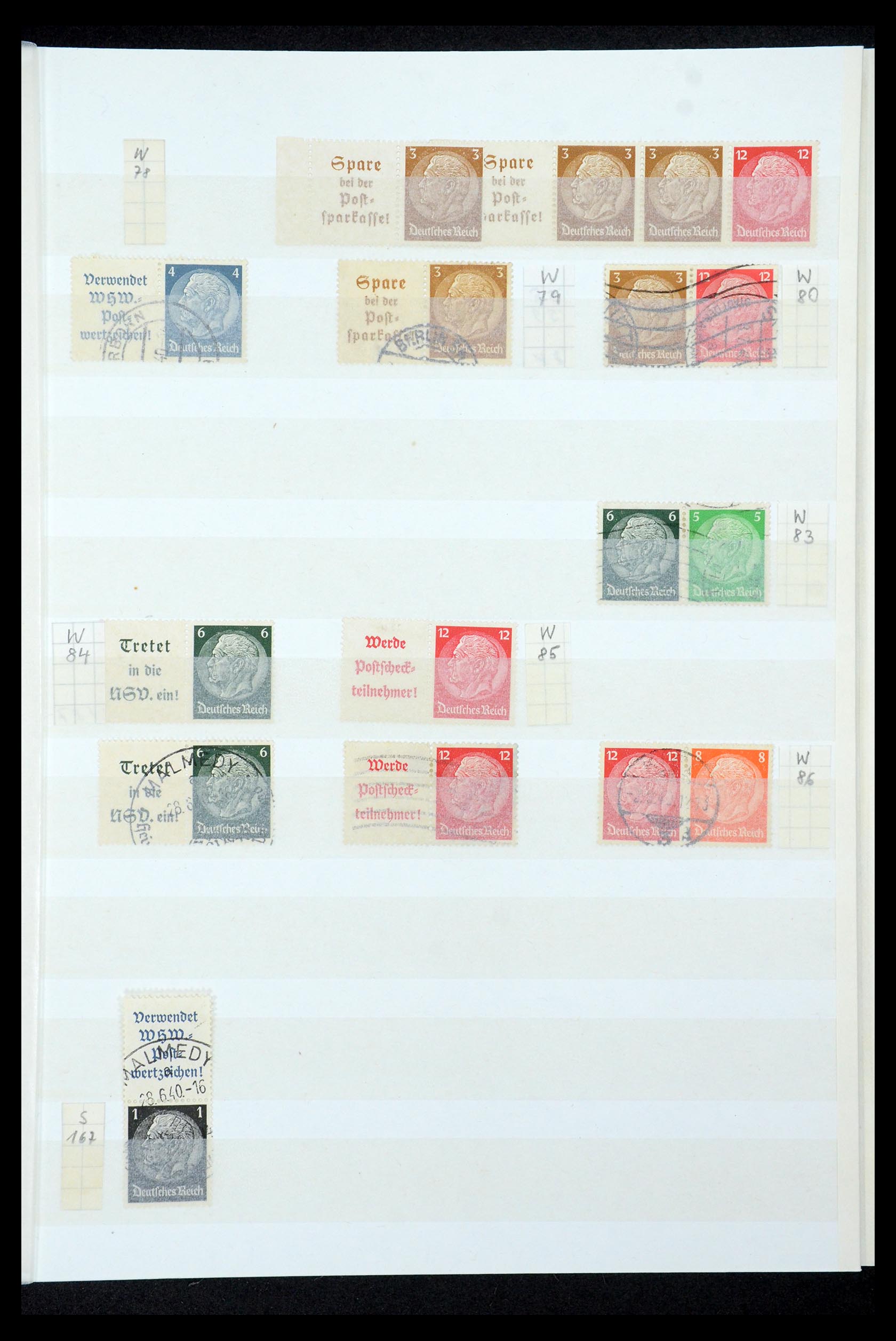 35444 027 - Stamp Collection 35444 German Reich combinations 1910-1941.