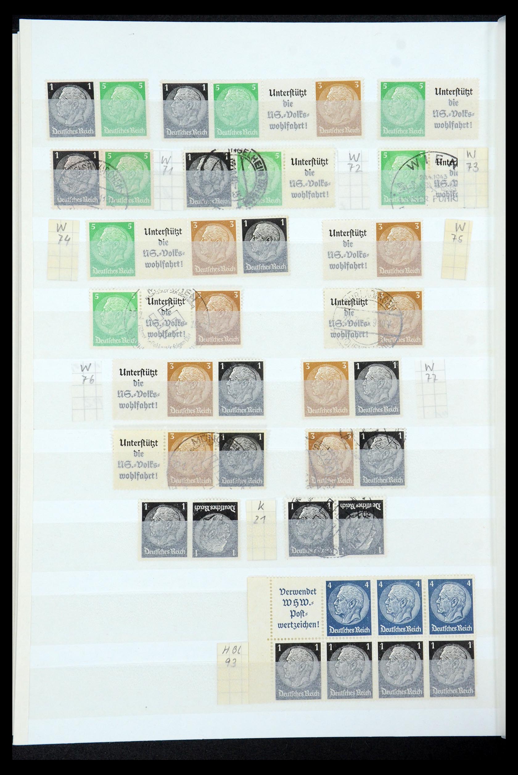 35444 028 - Stamp Collection 35444 German Reich combinations 1910-1941.
