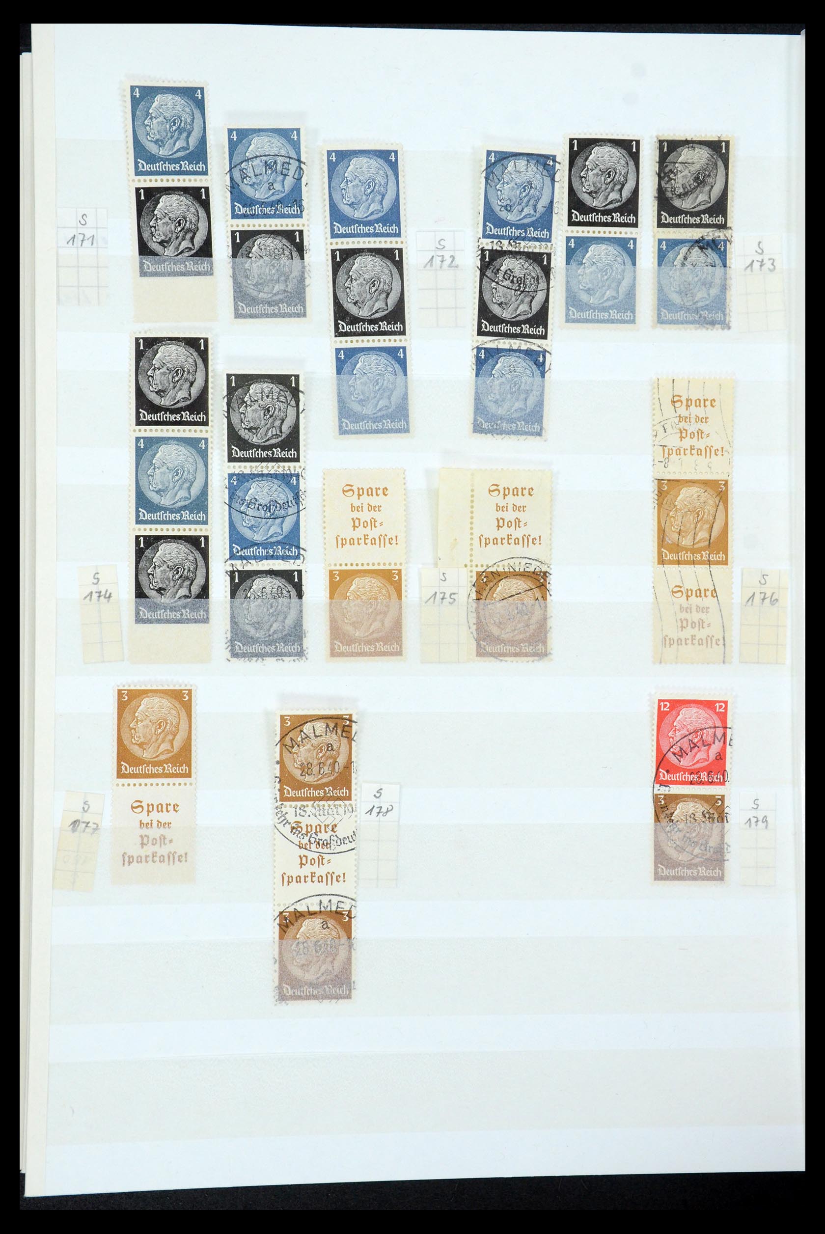 35444 029 - Stamp Collection 35444 German Reich combinations 1910-1941.