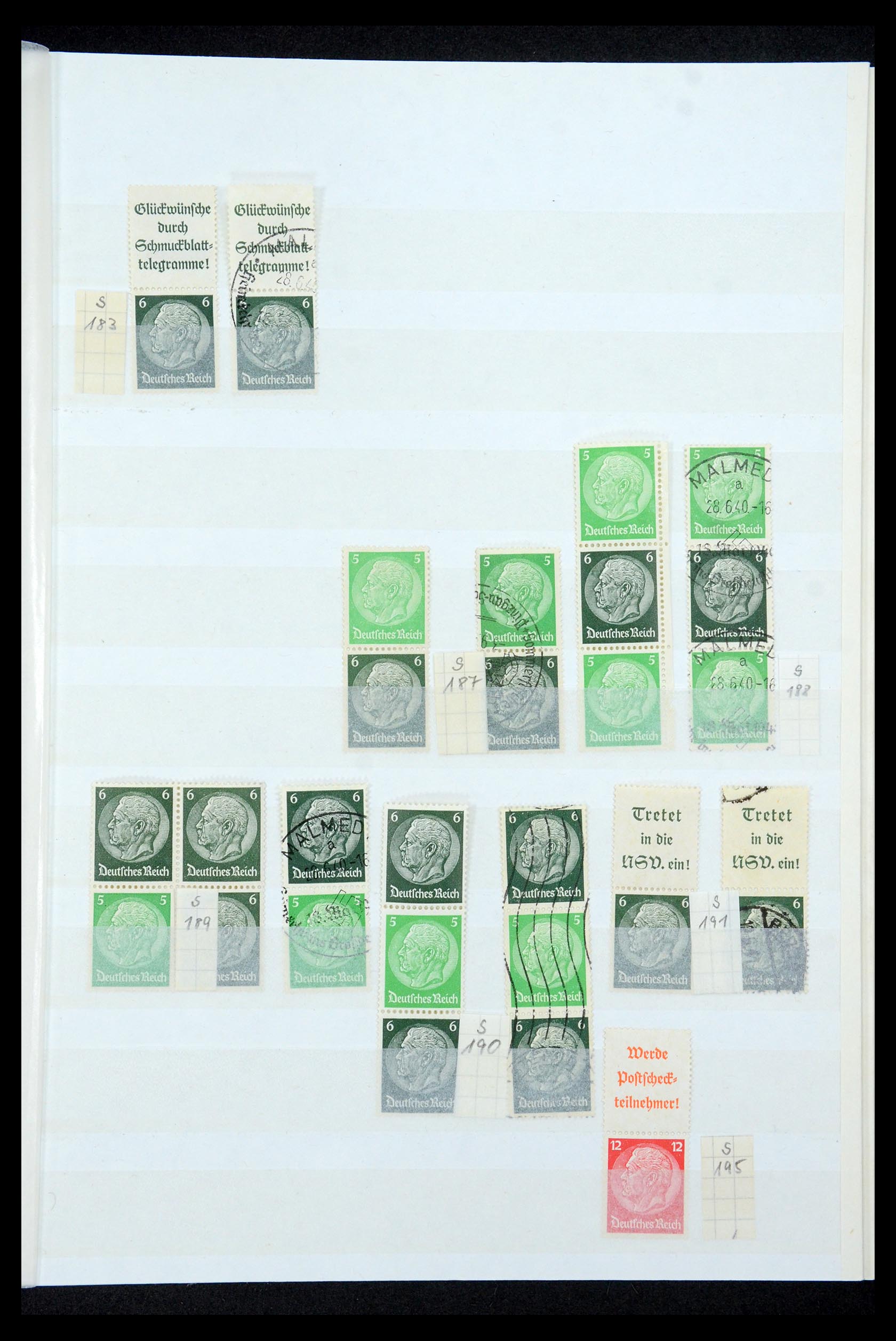 35444 030 - Stamp Collection 35444 German Reich combinations 1910-1941.