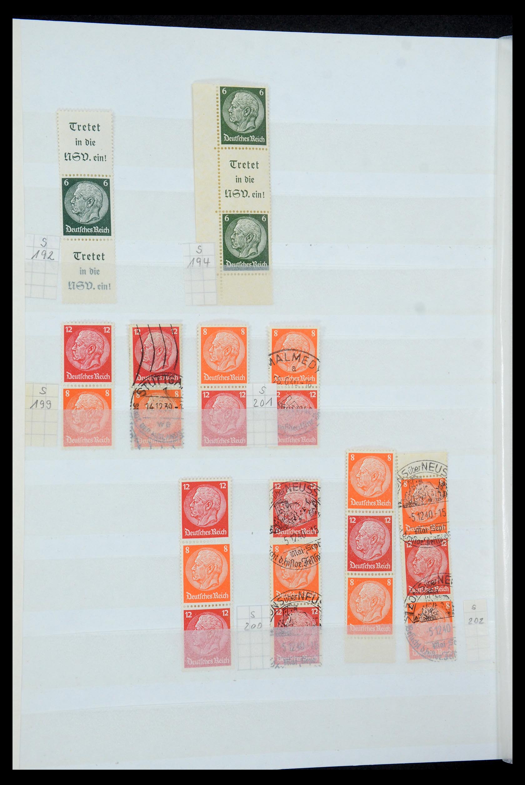 35444 031 - Stamp Collection 35444 German Reich combinations 1910-1941.