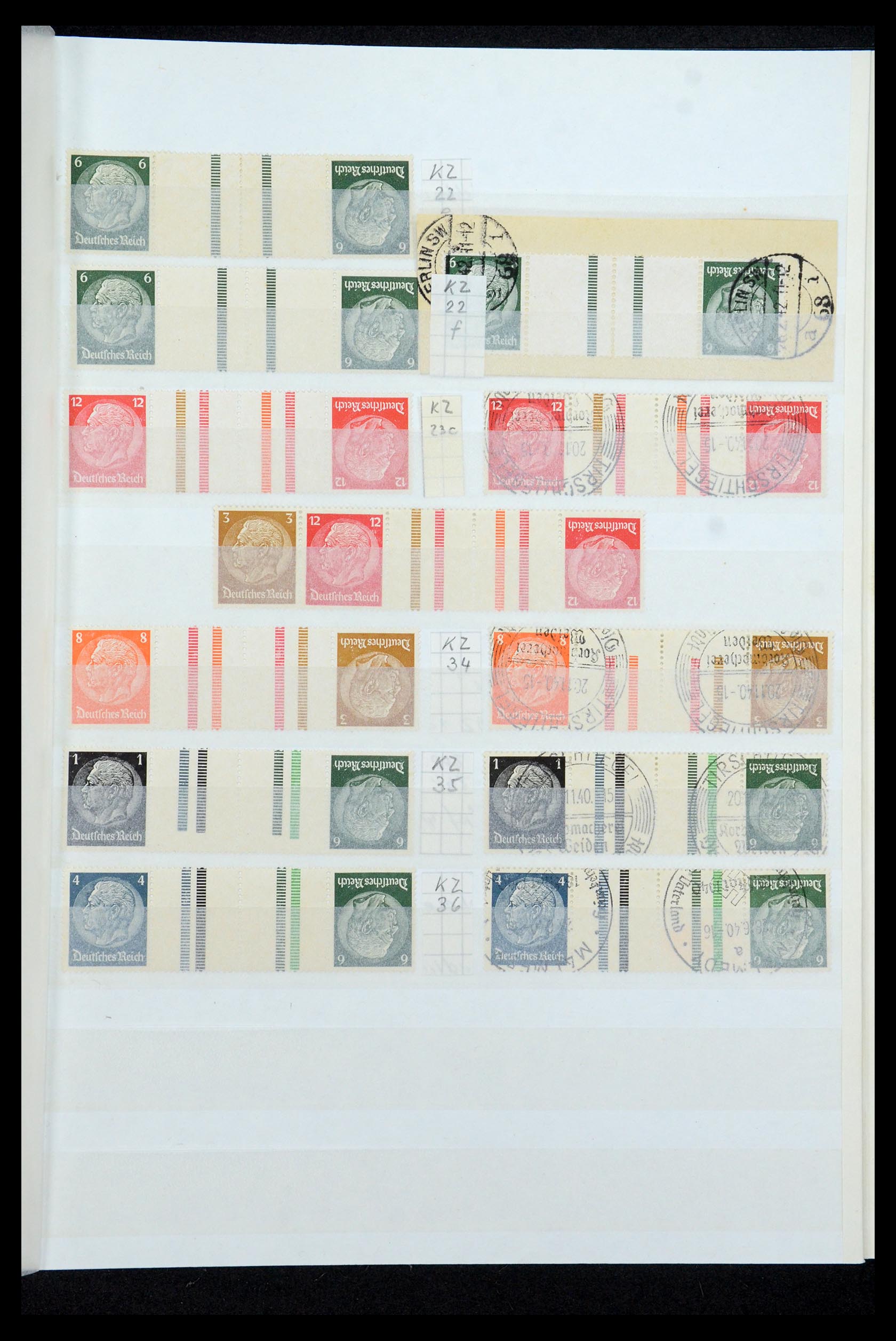 35444 034 - Stamp Collection 35444 German Reich combinations 1910-1941.