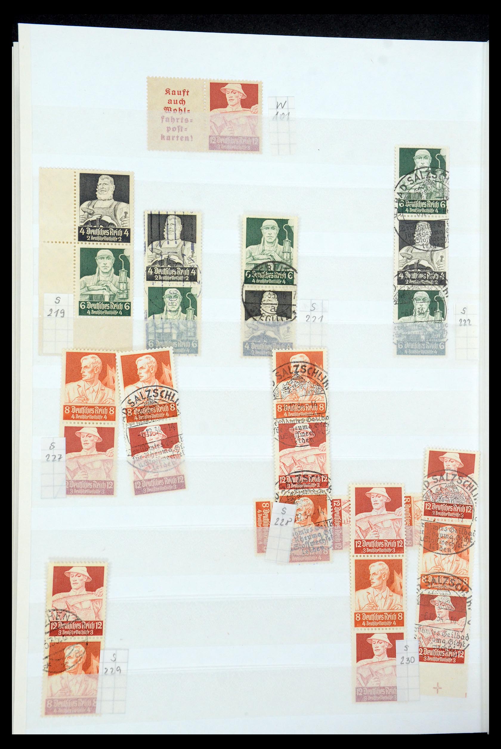 35444 037 - Stamp Collection 35444 German Reich combinations 1910-1941.