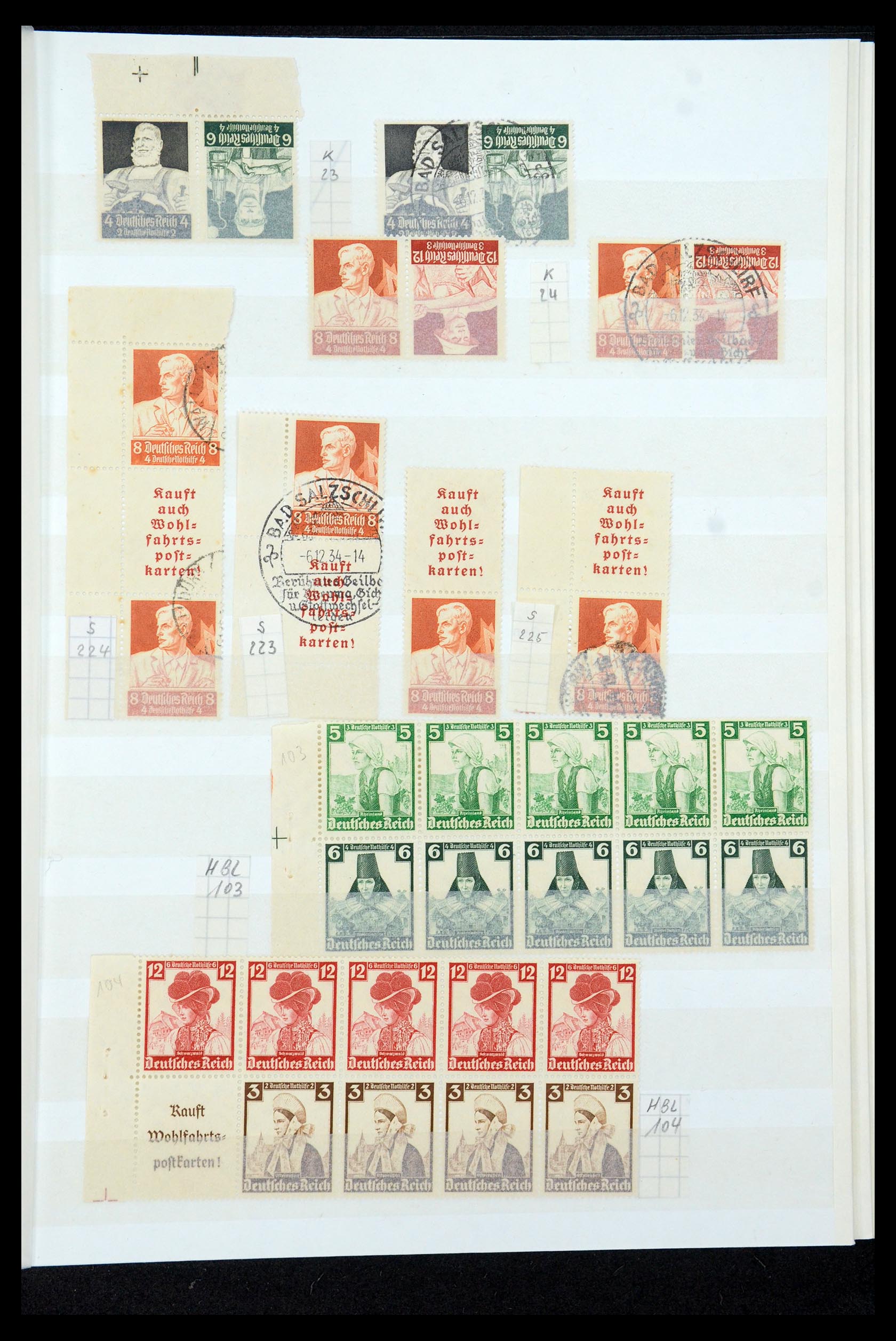35444 038 - Stamp Collection 35444 German Reich combinations 1910-1941.
