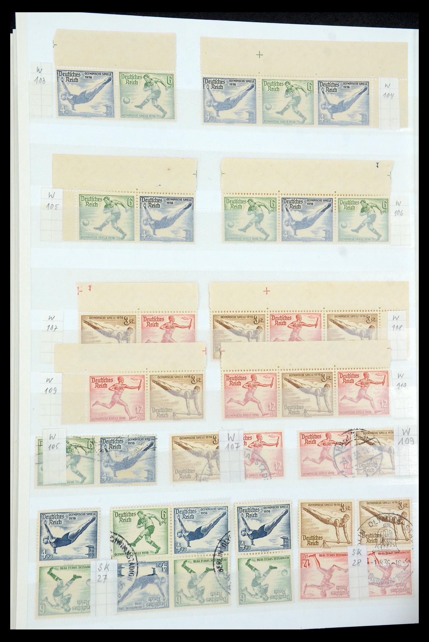 35444 041 - Stamp Collection 35444 German Reich combinations 1910-1941.