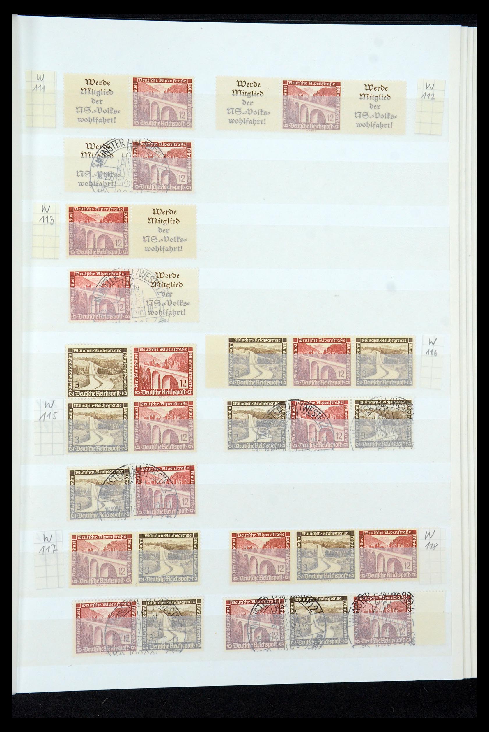 35444 042 - Stamp Collection 35444 German Reich combinations 1910-1941.