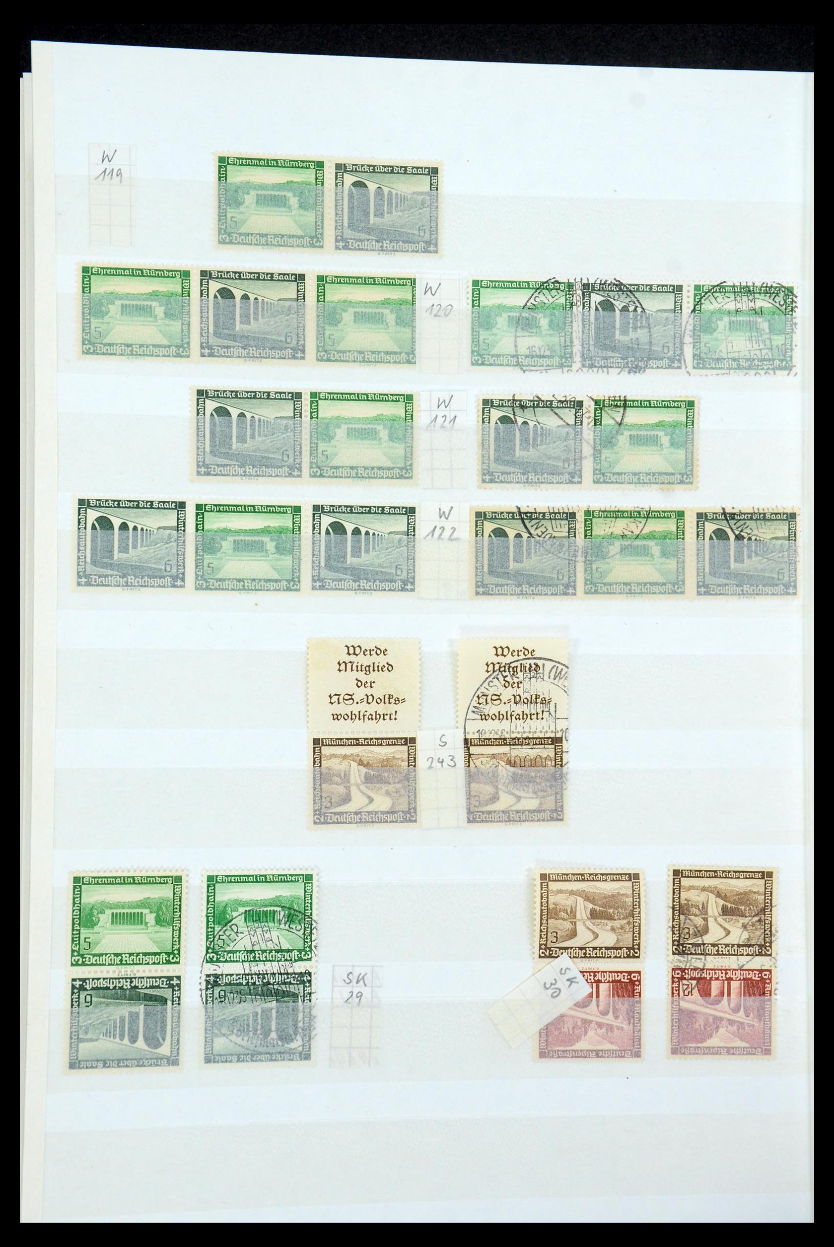 35444 043 - Stamp Collection 35444 German Reich combinations 1910-1941.