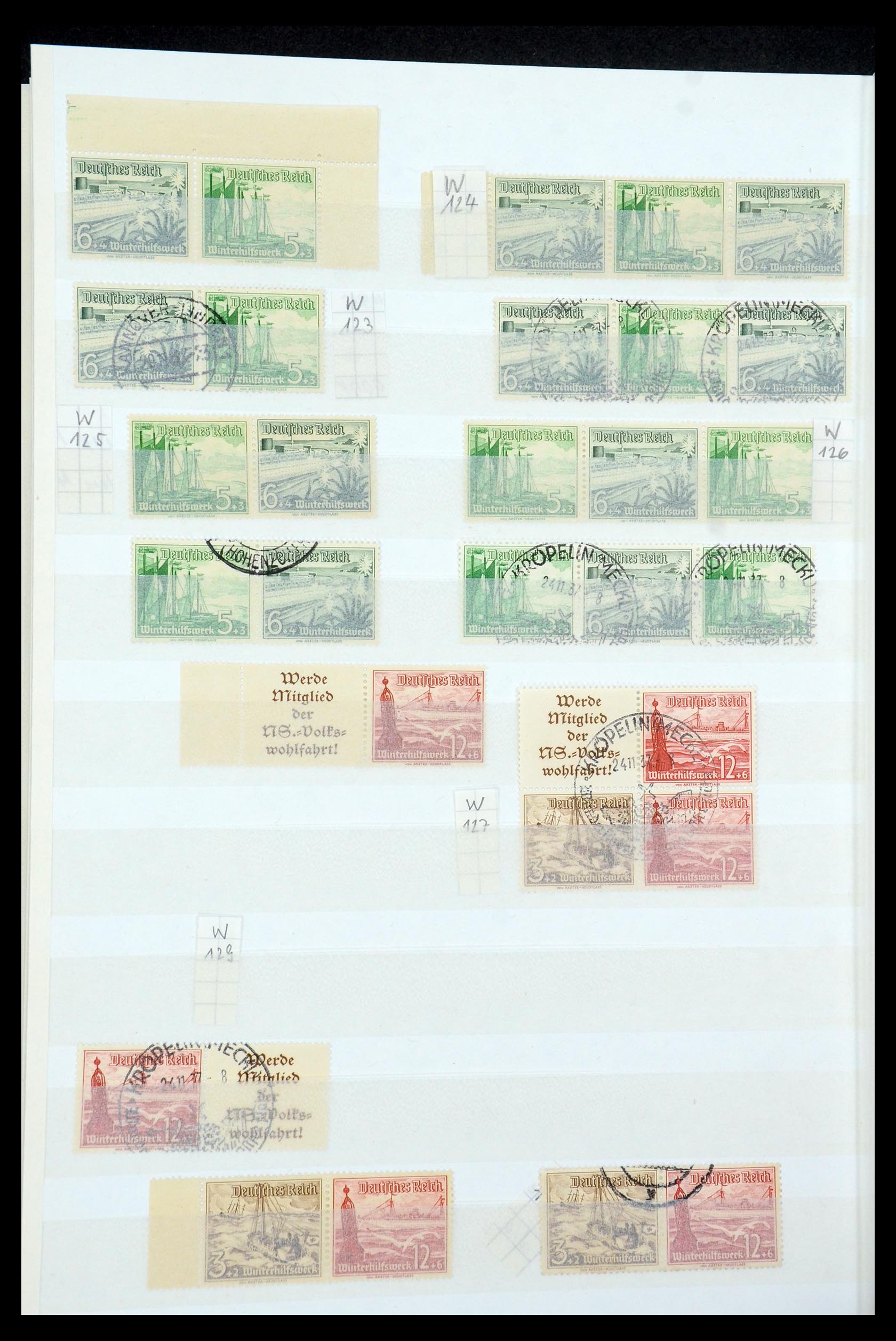 35444 044 - Stamp Collection 35444 German Reich combinations 1910-1941.