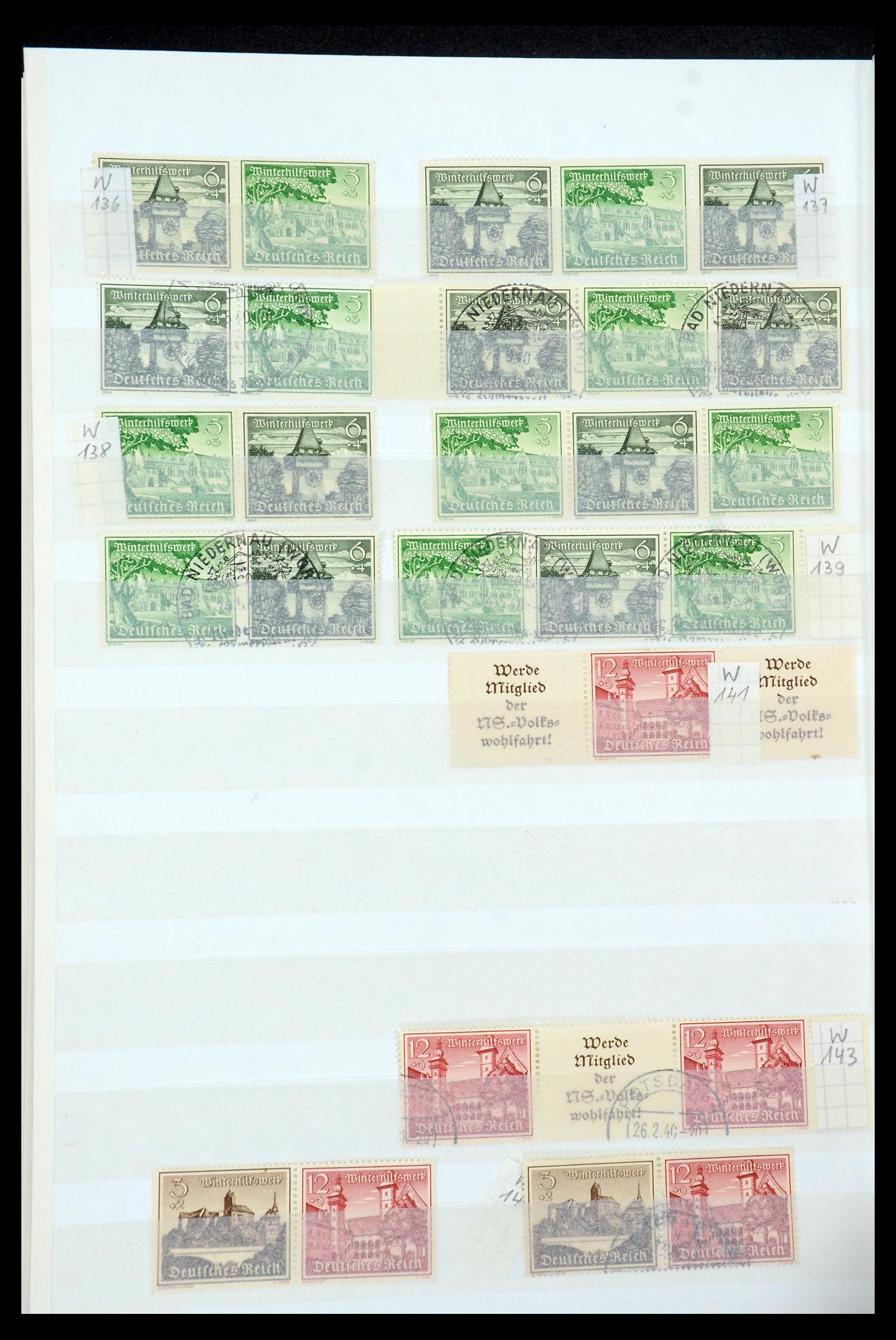 35444 048 - Stamp Collection 35444 German Reich combinations 1910-1941.