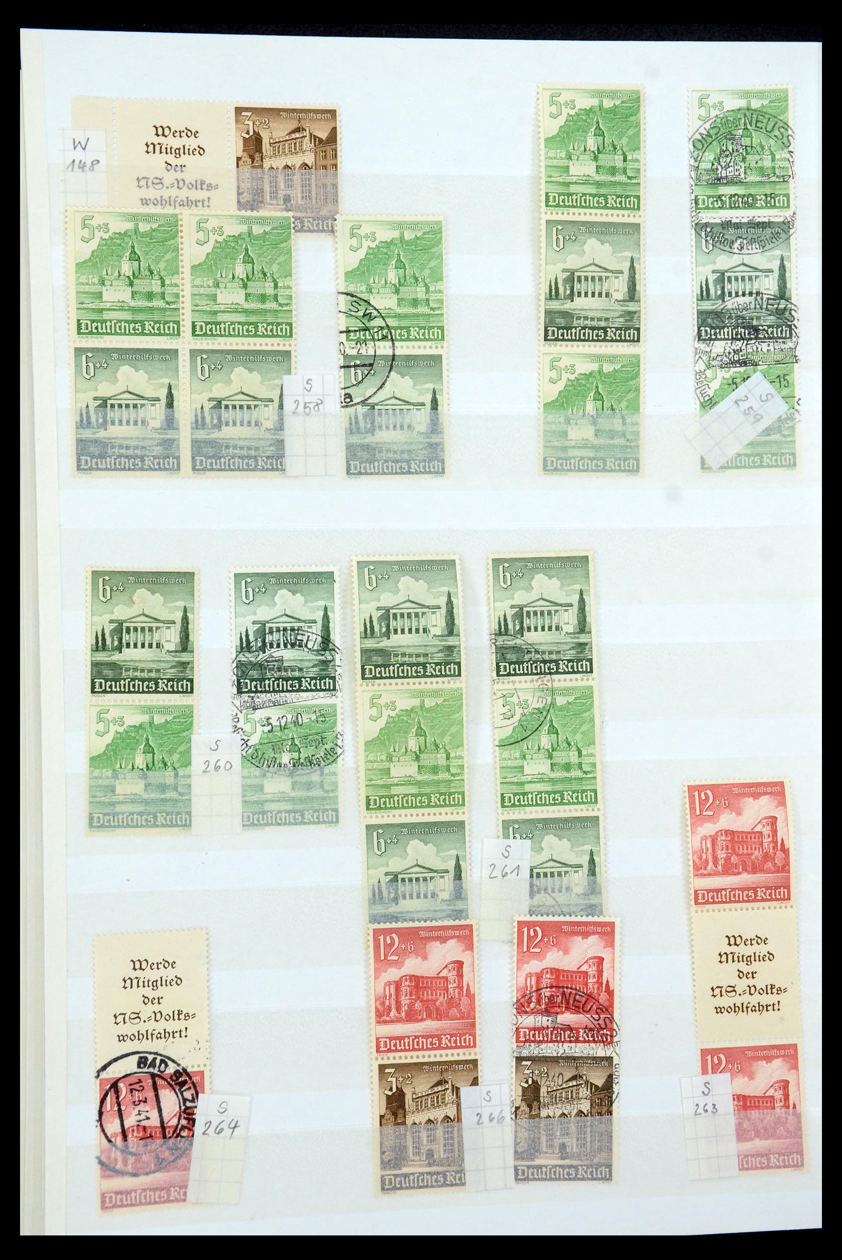 35444 050 - Stamp Collection 35444 German Reich combinations 1910-1941.