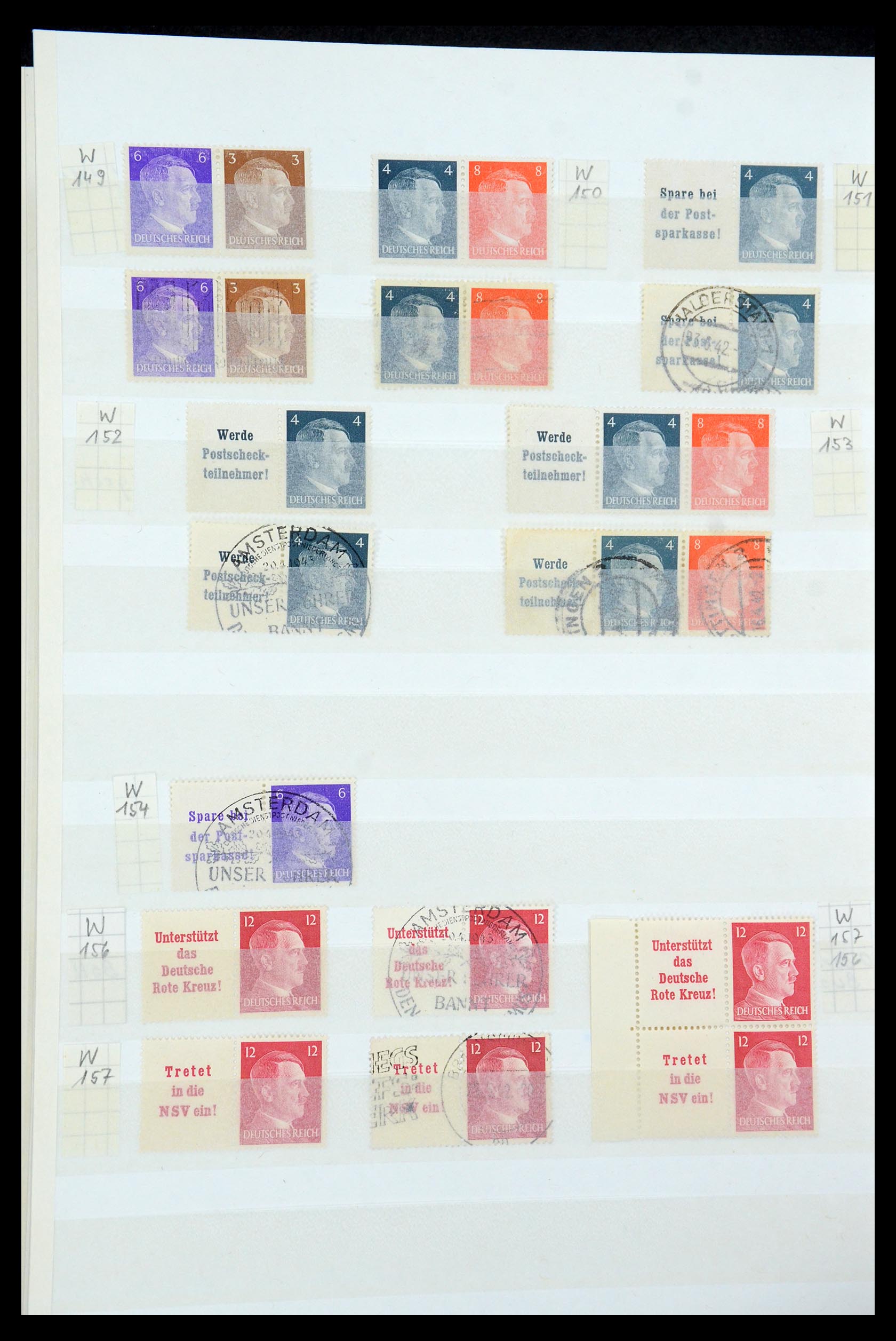 35444 053 - Stamp Collection 35444 German Reich combinations 1910-1941.