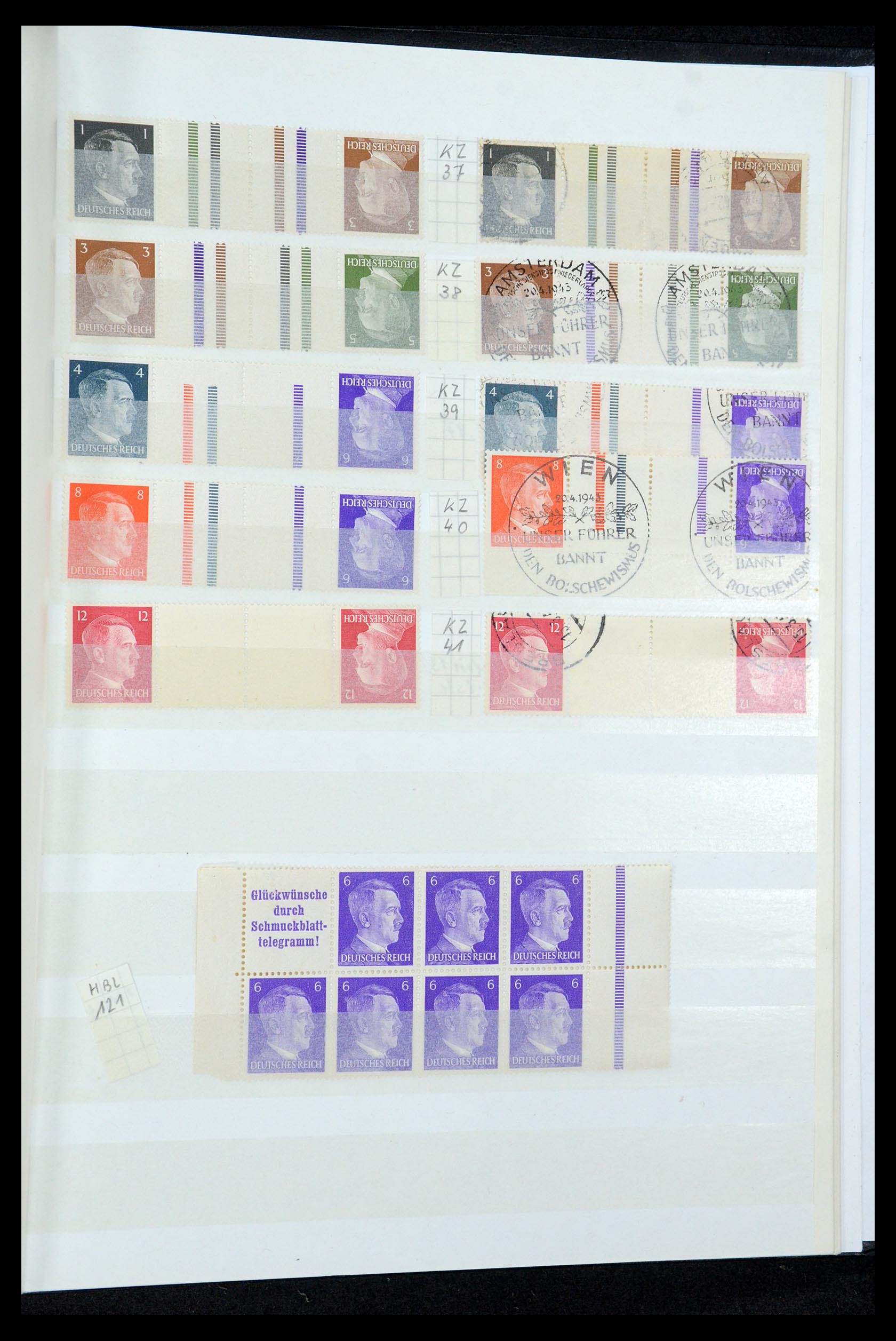 35444 055 - Stamp Collection 35444 German Reich combinations 1910-1941.