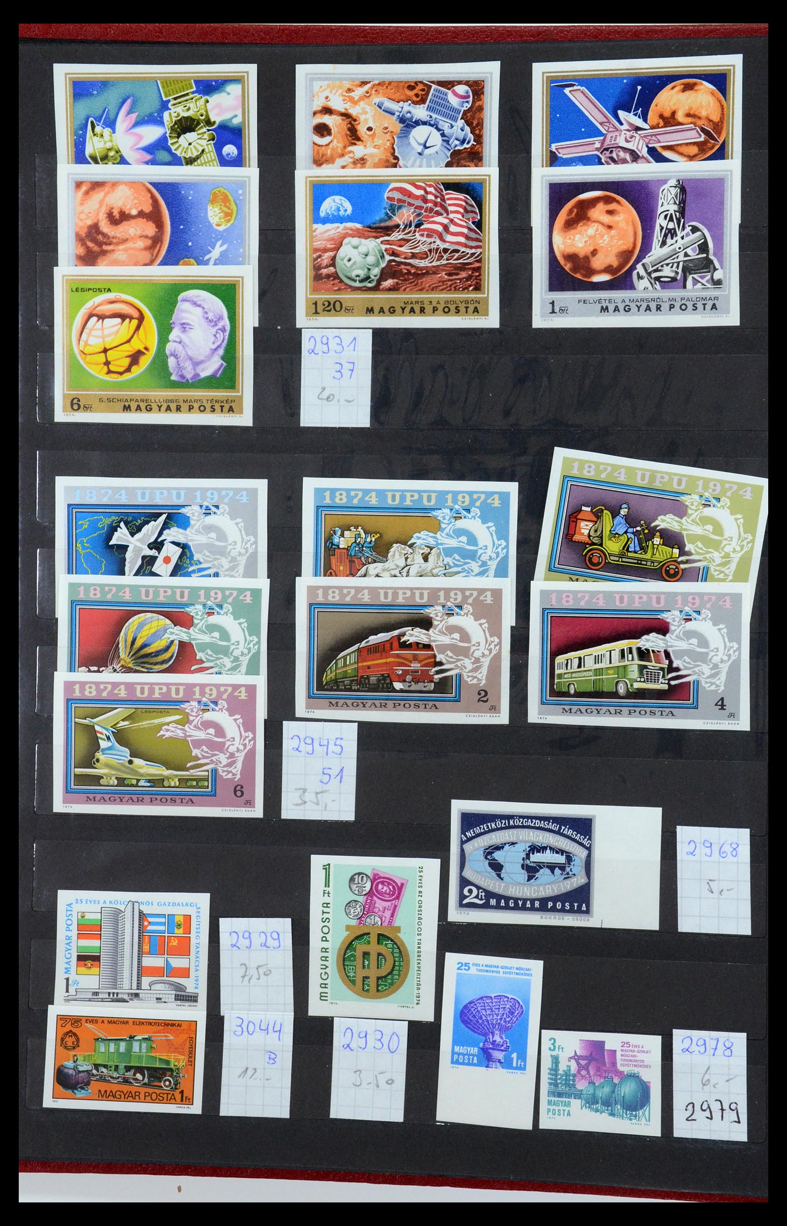 35449 002 - Postzegelverzameling 35449 Hongarije ONGETAND 1951-1985.