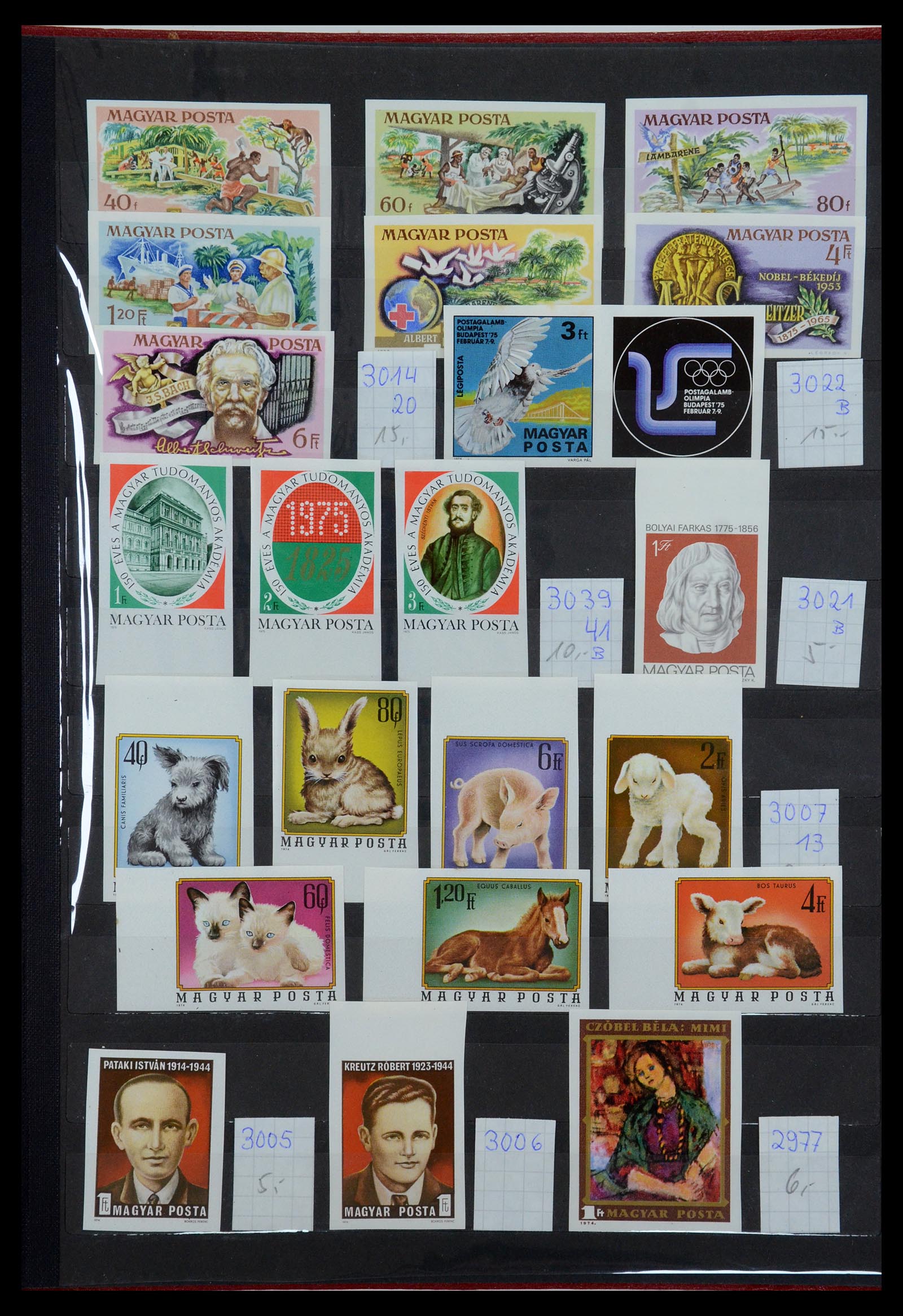 35449 005 - Postzegelverzameling 35449 Hongarije ONGETAND 1951-1985.