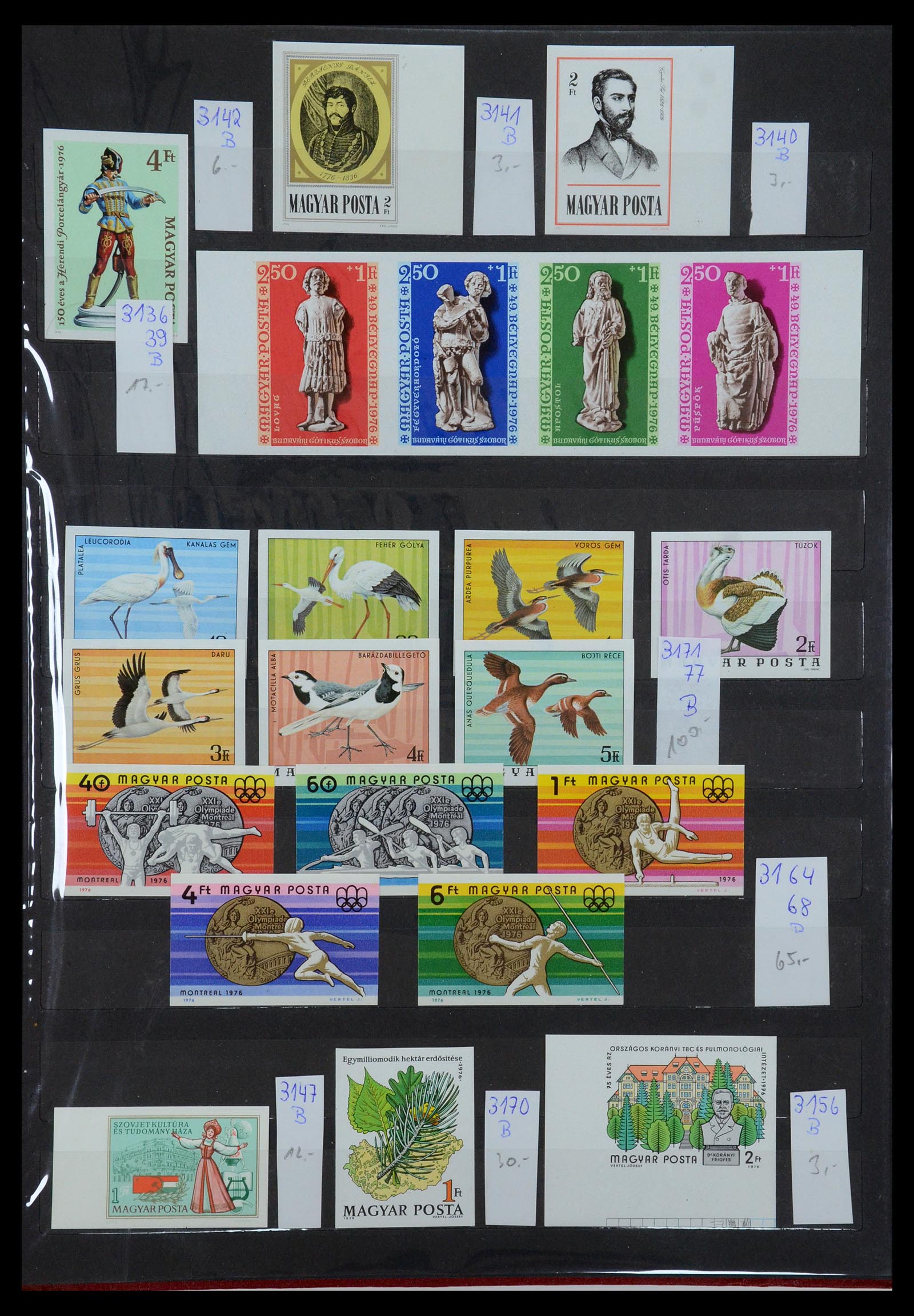 35449 009 - Postzegelverzameling 35449 Hongarije ONGETAND 1951-1985.