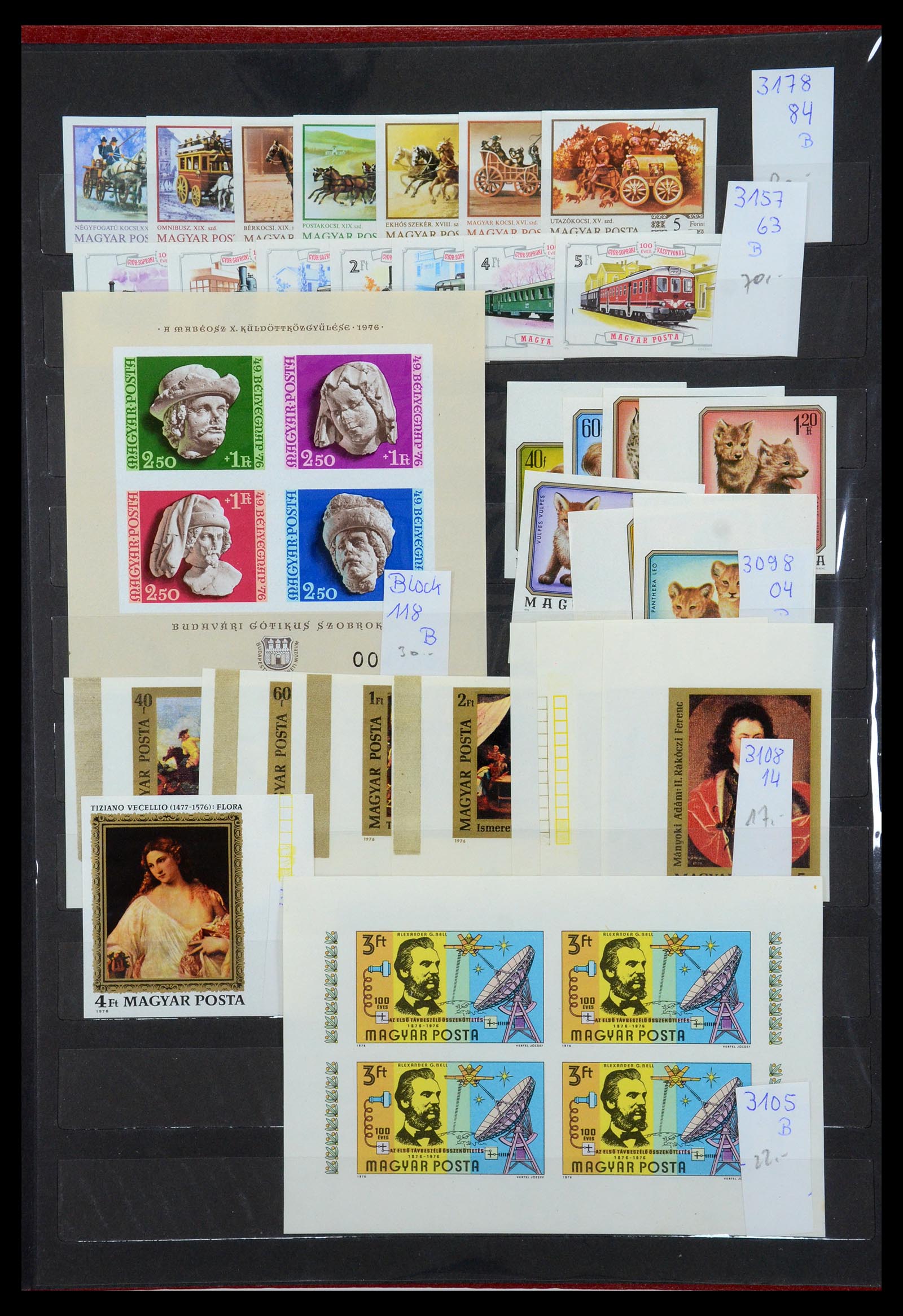35449 010 - Postzegelverzameling 35449 Hongarije ONGETAND 1951-1985.