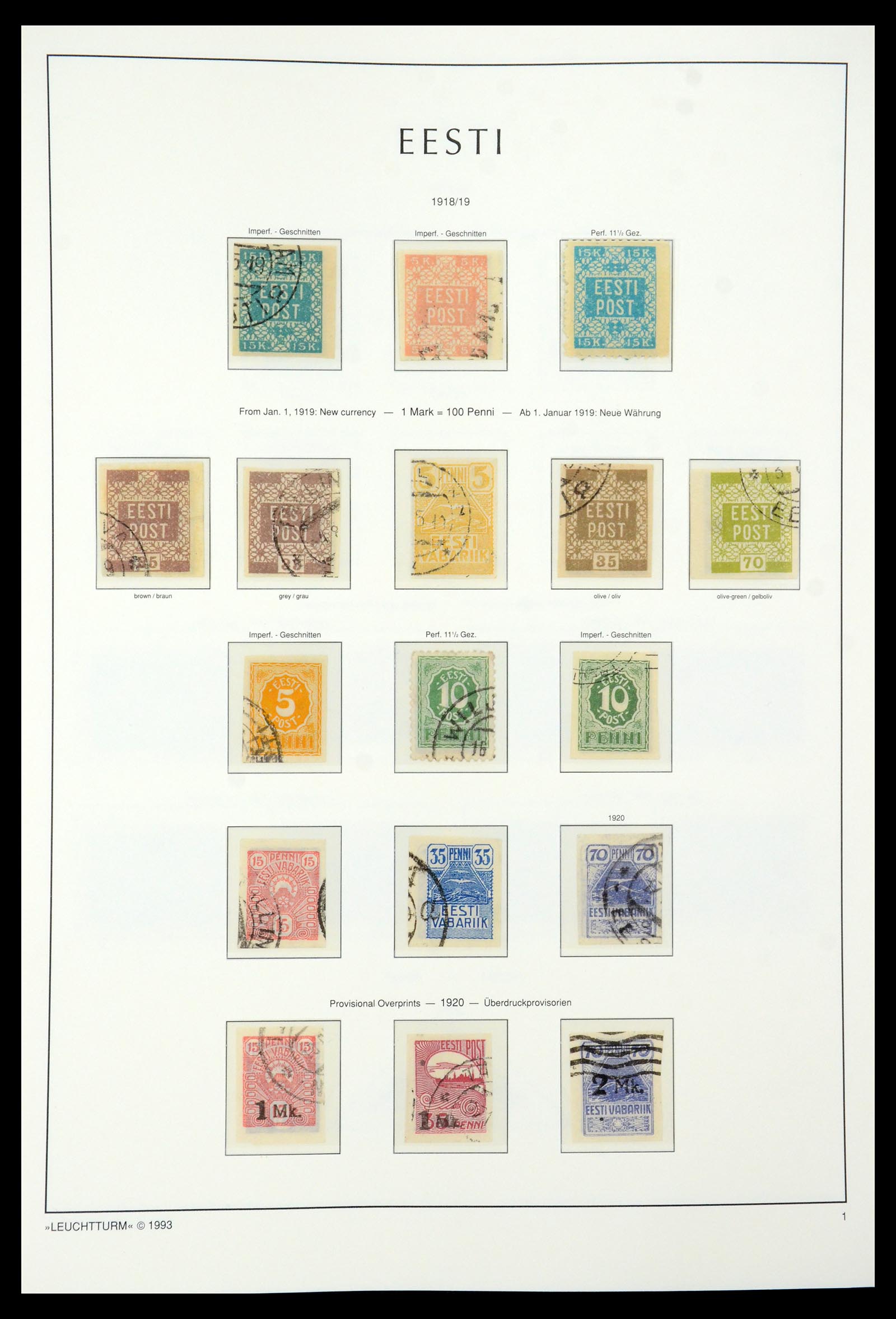 35451 001 - Postzegelverzameling 35451 Estland 1918-2005.
