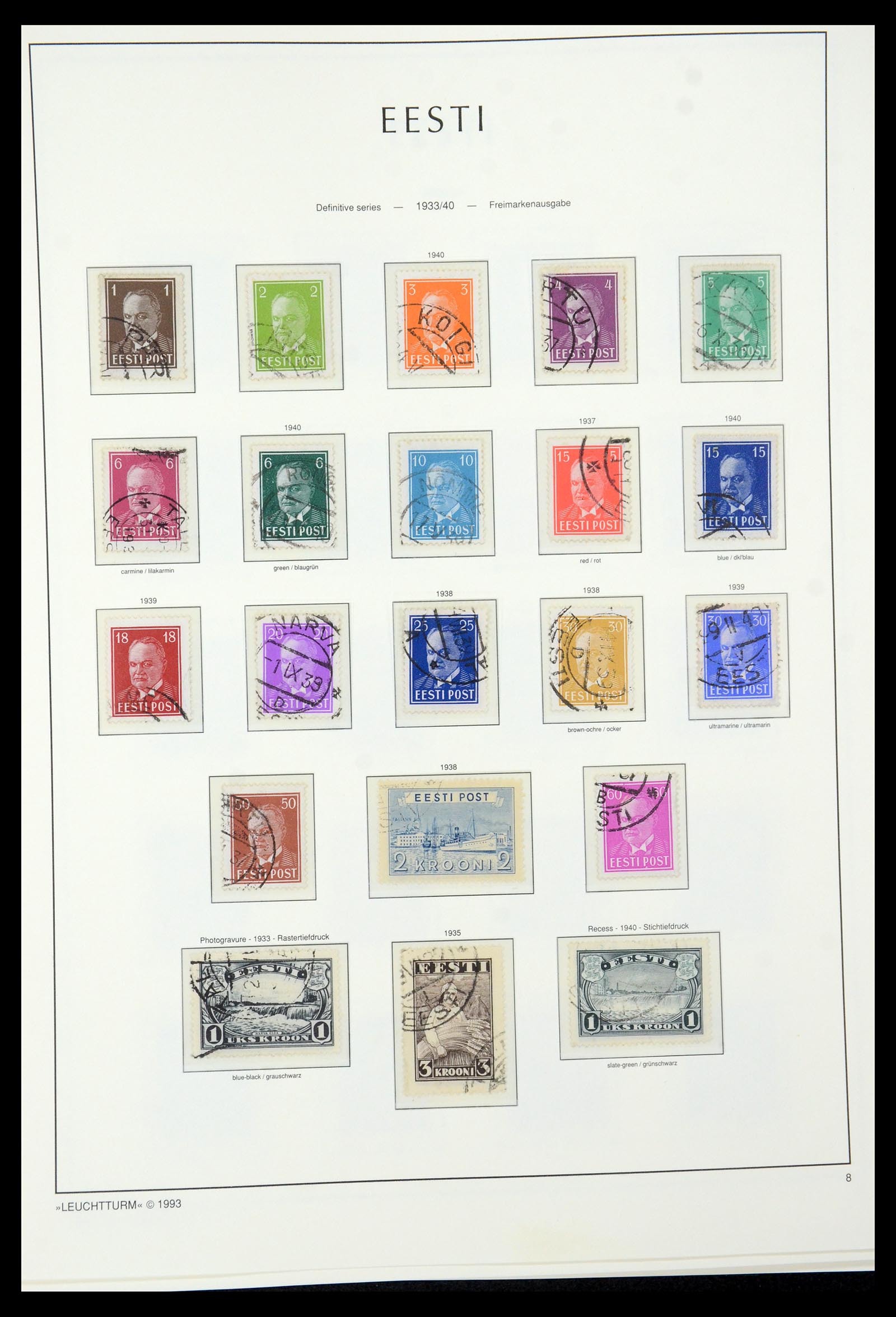 35451 009 - Postzegelverzameling 35451 Estland 1918-2005.