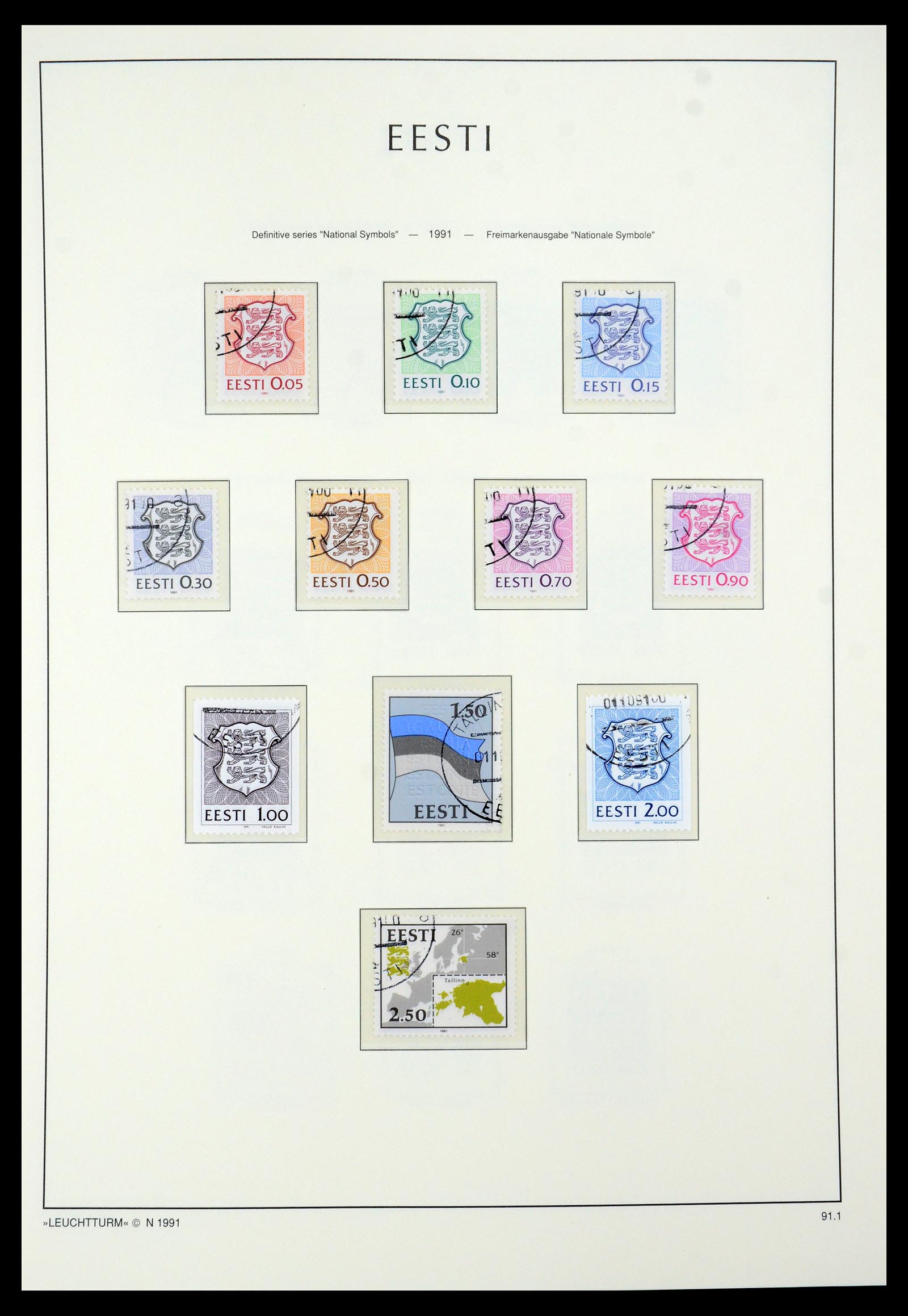 35451 015 - Postzegelverzameling 35451 Estland 1918-2005.