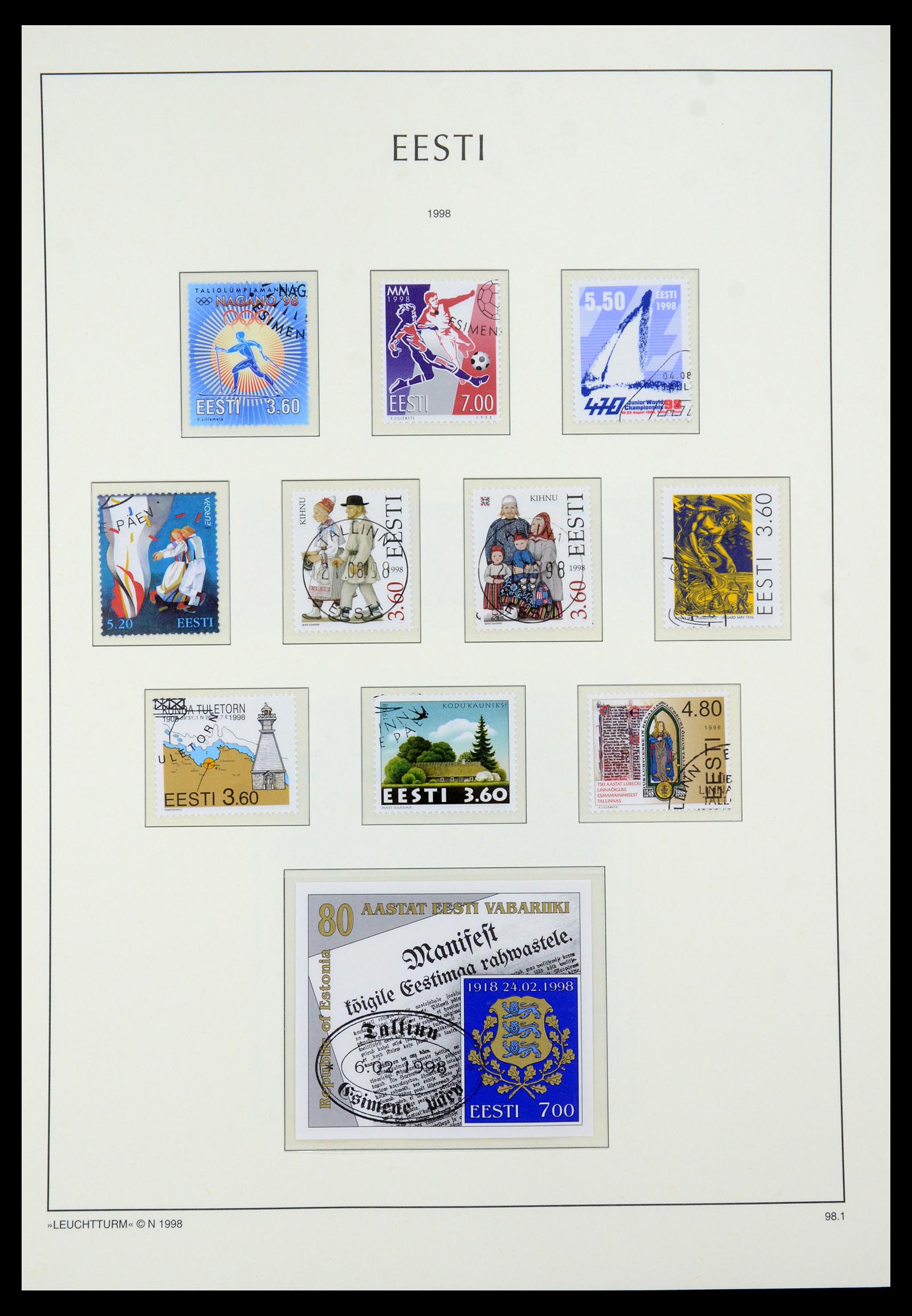 35451 032 - Postzegelverzameling 35451 Estland 1918-2005.
