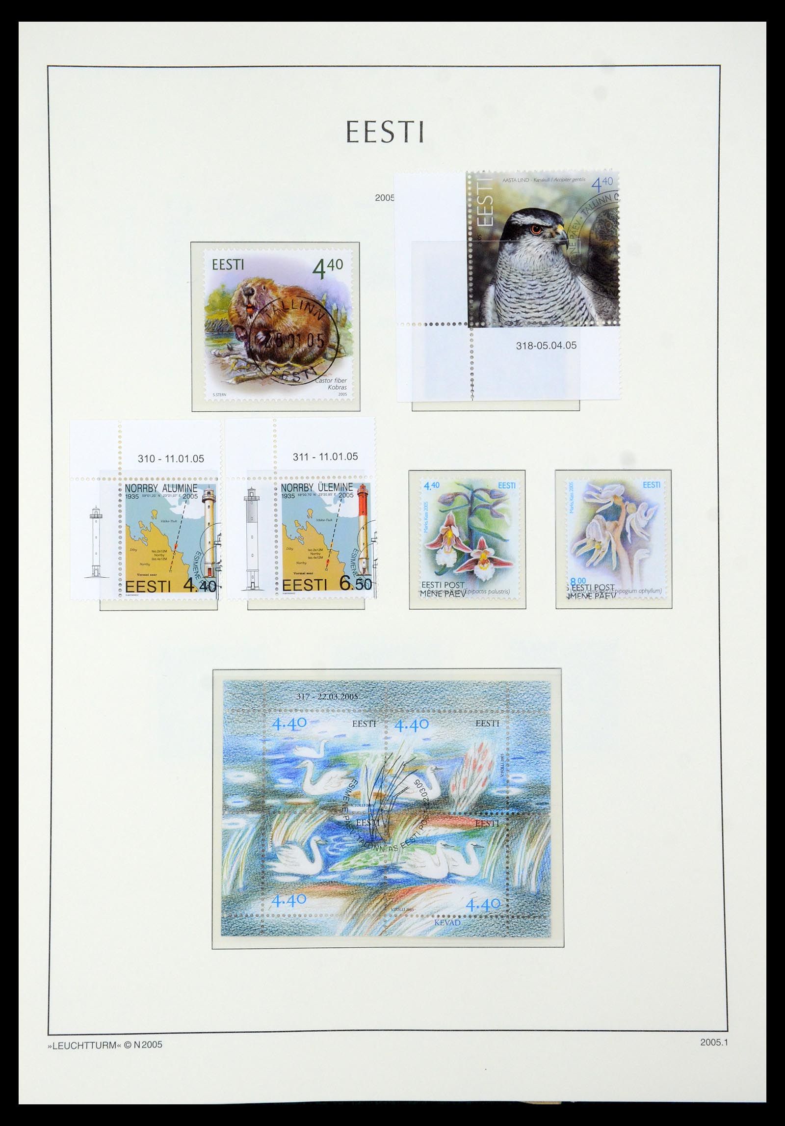 35451 052 - Postzegelverzameling 35451 Estland 1918-2005.