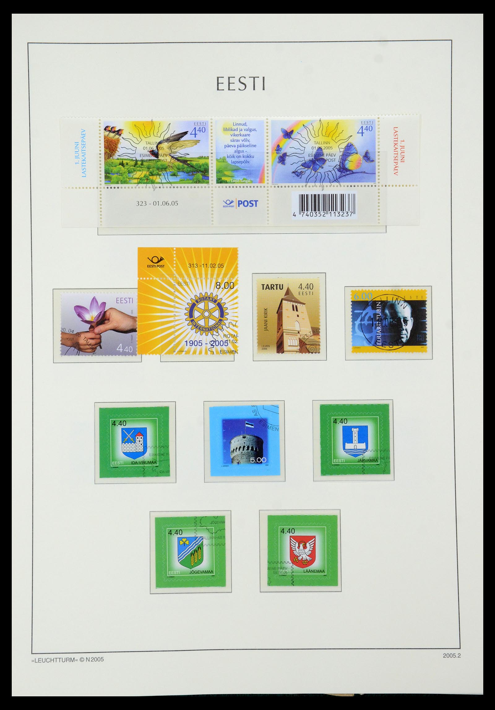 35451 053 - Postzegelverzameling 35451 Estland 1918-2005.