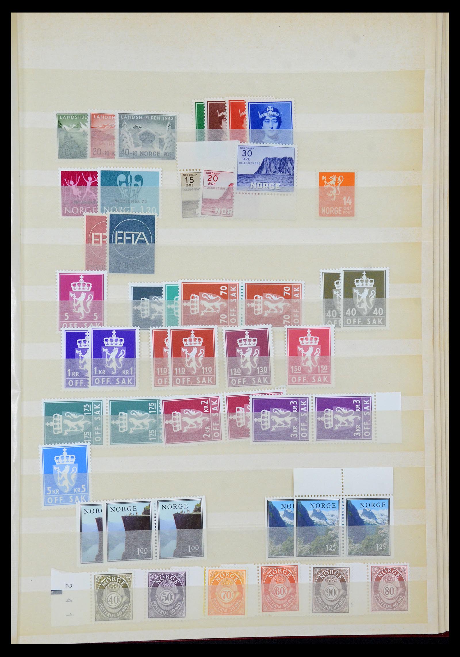 35453 029 - Postzegelverzameling 35453 Noorwegen 1910-1982.