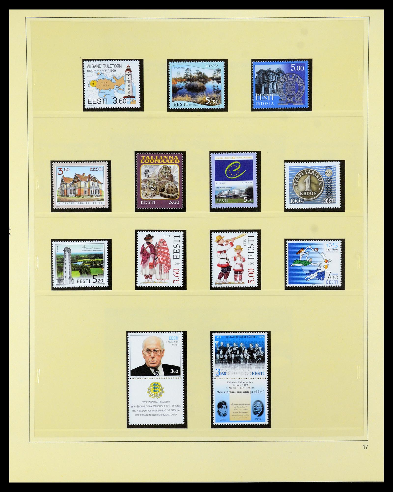 35454 017 - Postzegelverzameling 35454 Estland 1991-2012.
