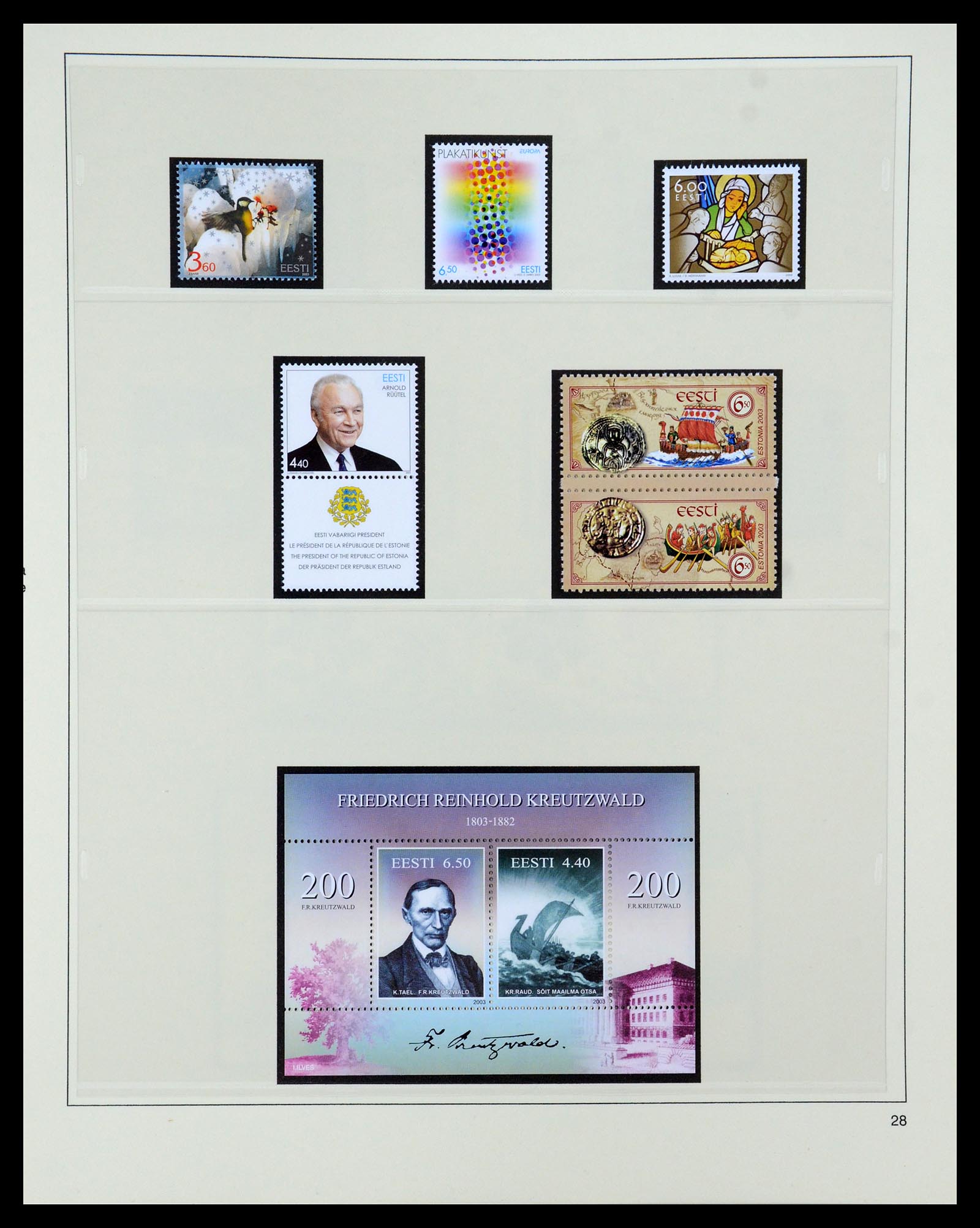 35454 028 - Postzegelverzameling 35454 Estland 1991-2012.