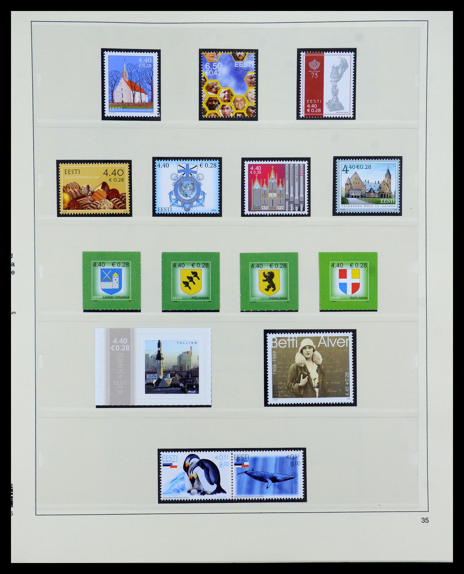 35454 035 - Postzegelverzameling 35454 Estland 1991-2012.