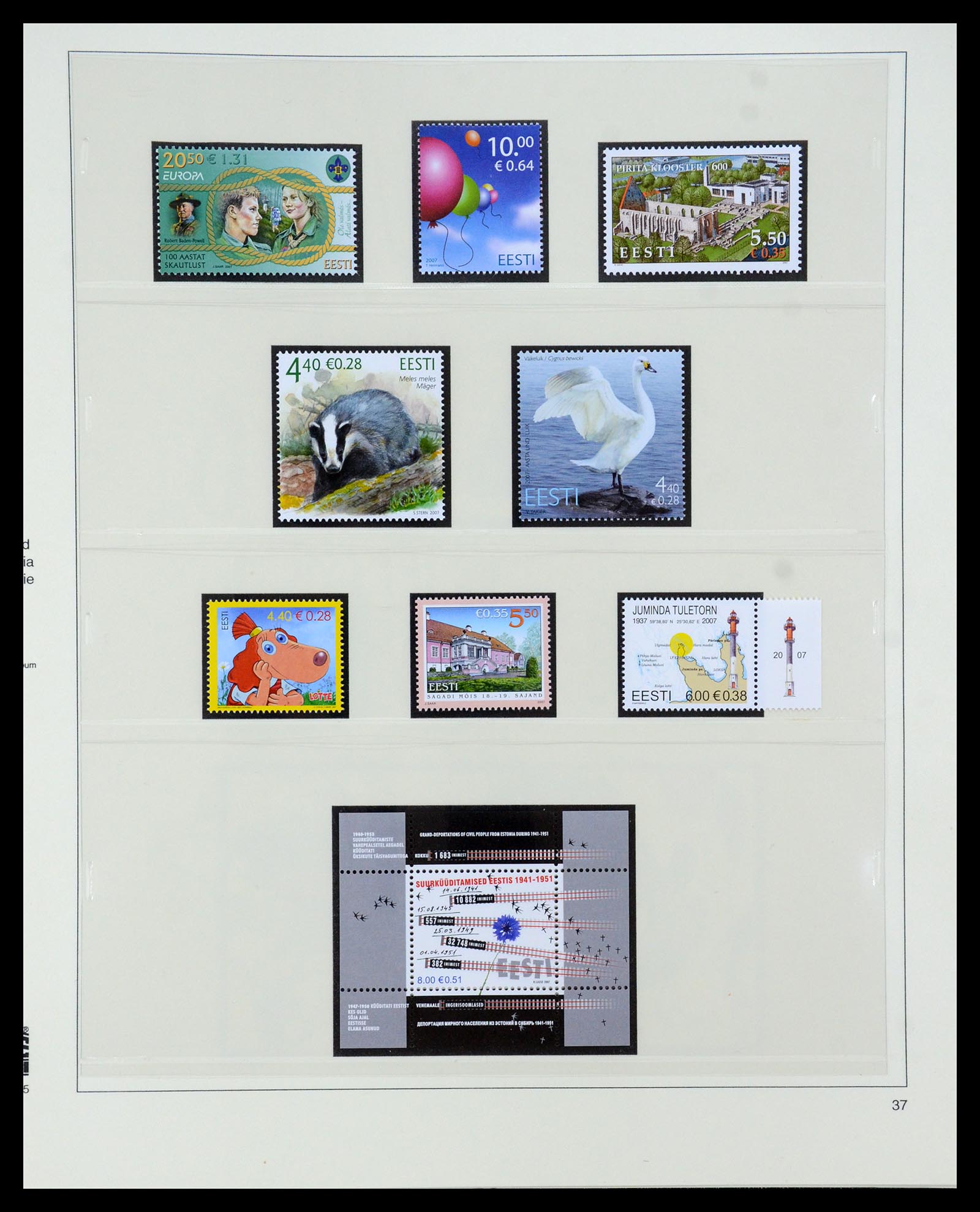 35454 037 - Postzegelverzameling 35454 Estland 1991-2012.