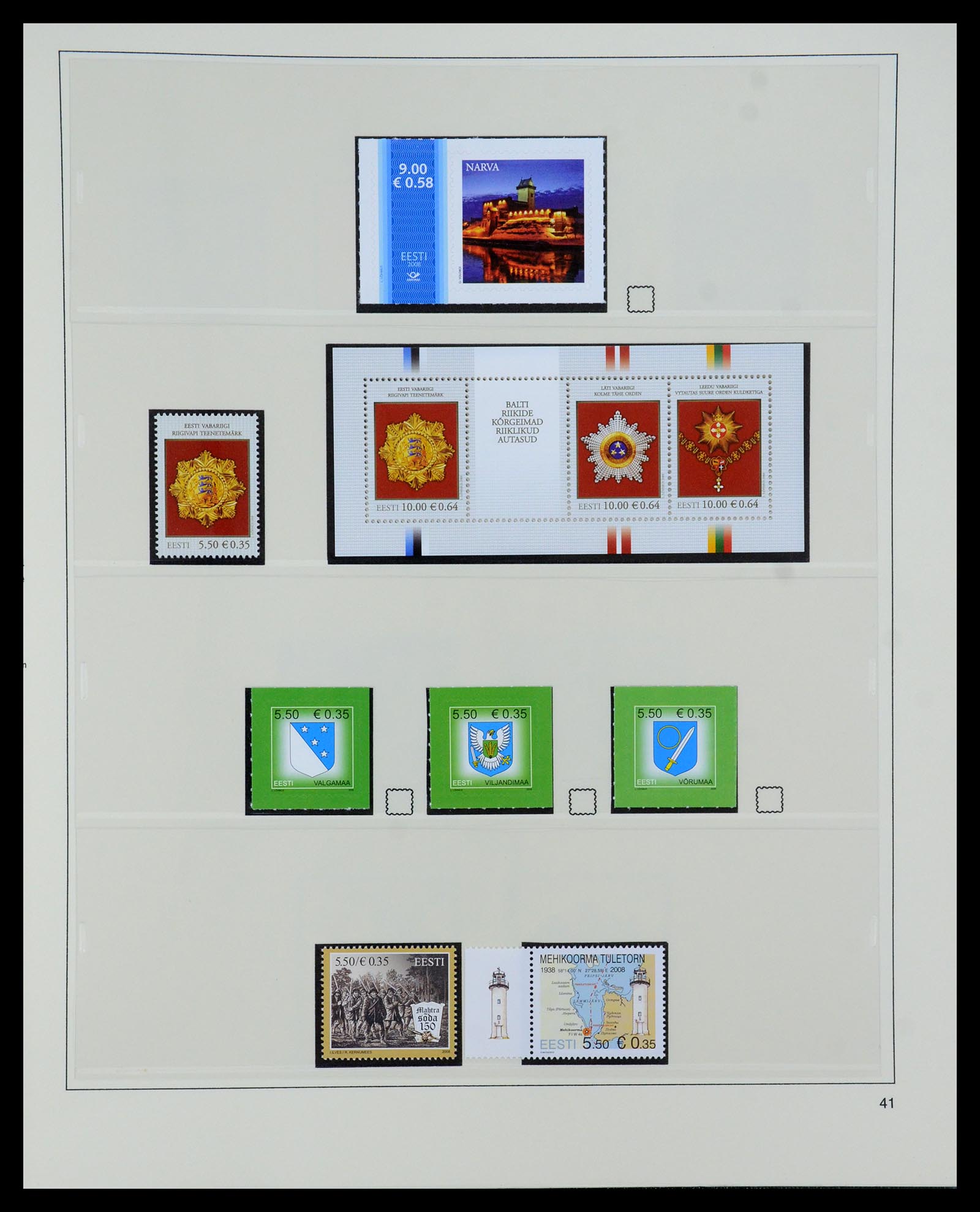 35454 041 - Postzegelverzameling 35454 Estland 1991-2012.