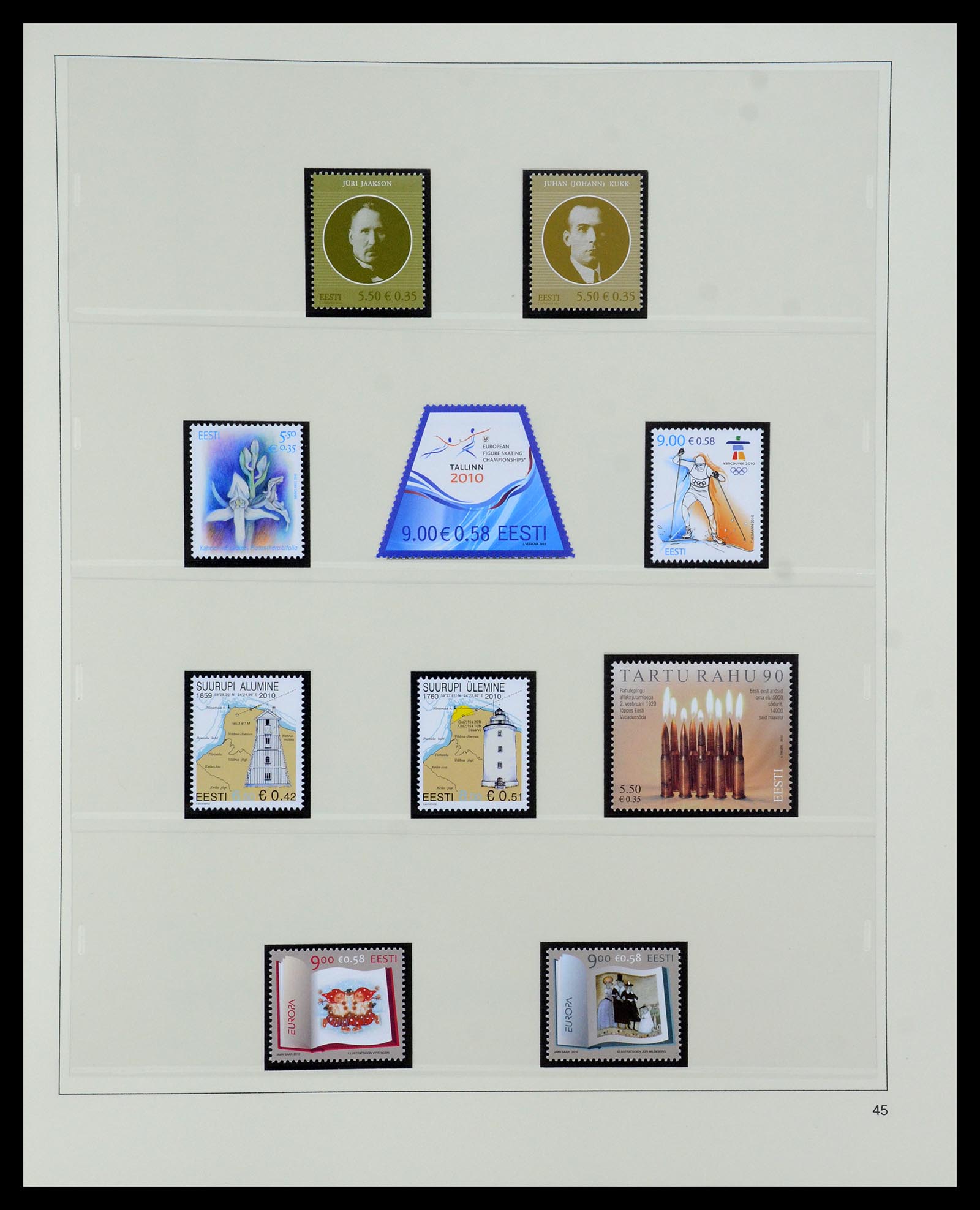 35454 045 - Postzegelverzameling 35454 Estland 1991-2012.