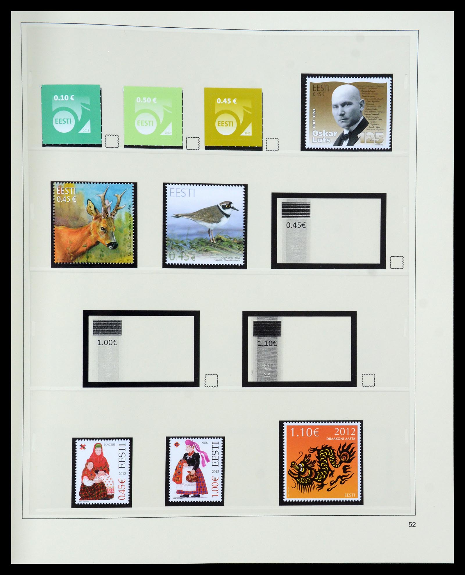 35454 052 - Postzegelverzameling 35454 Estland 1991-2012.