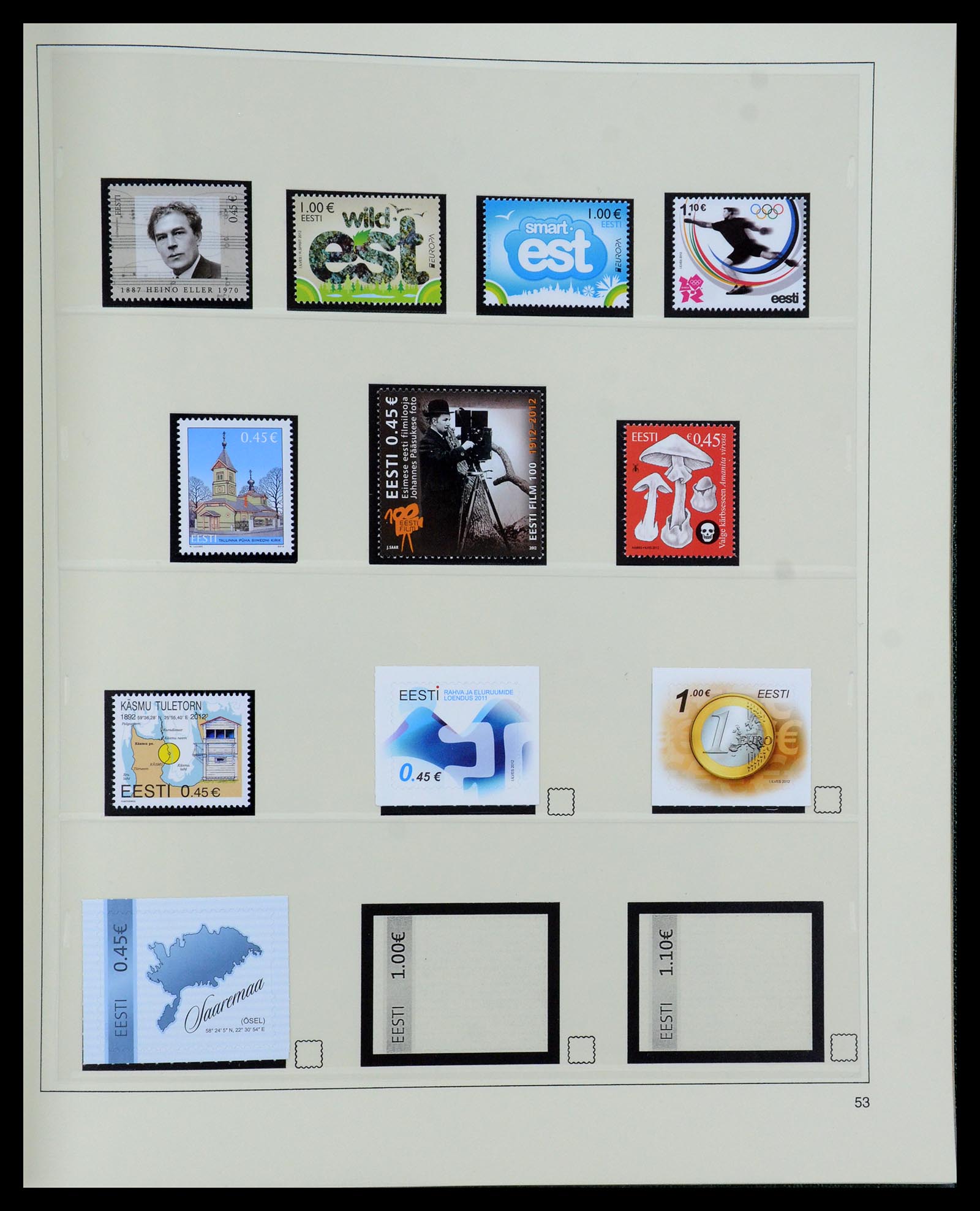 35454 053 - Postzegelverzameling 35454 Estland 1991-2012.