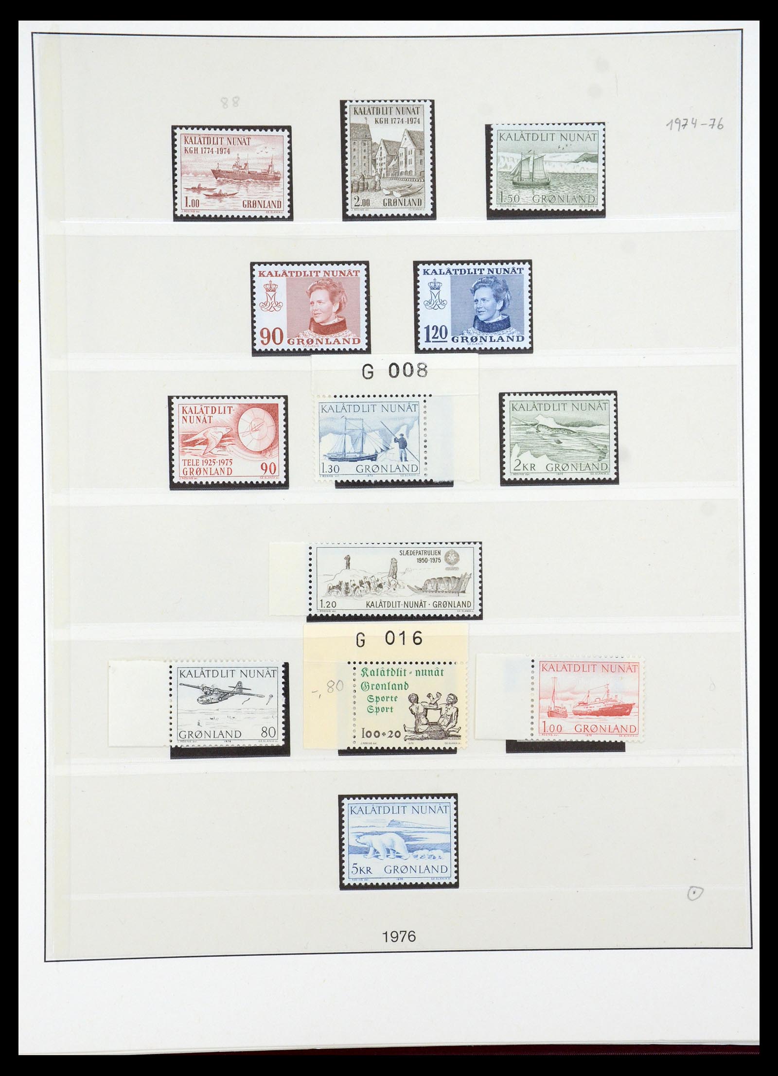 35456 007 - Postzegelverzameling 35456 Groenland 1938-2005.
