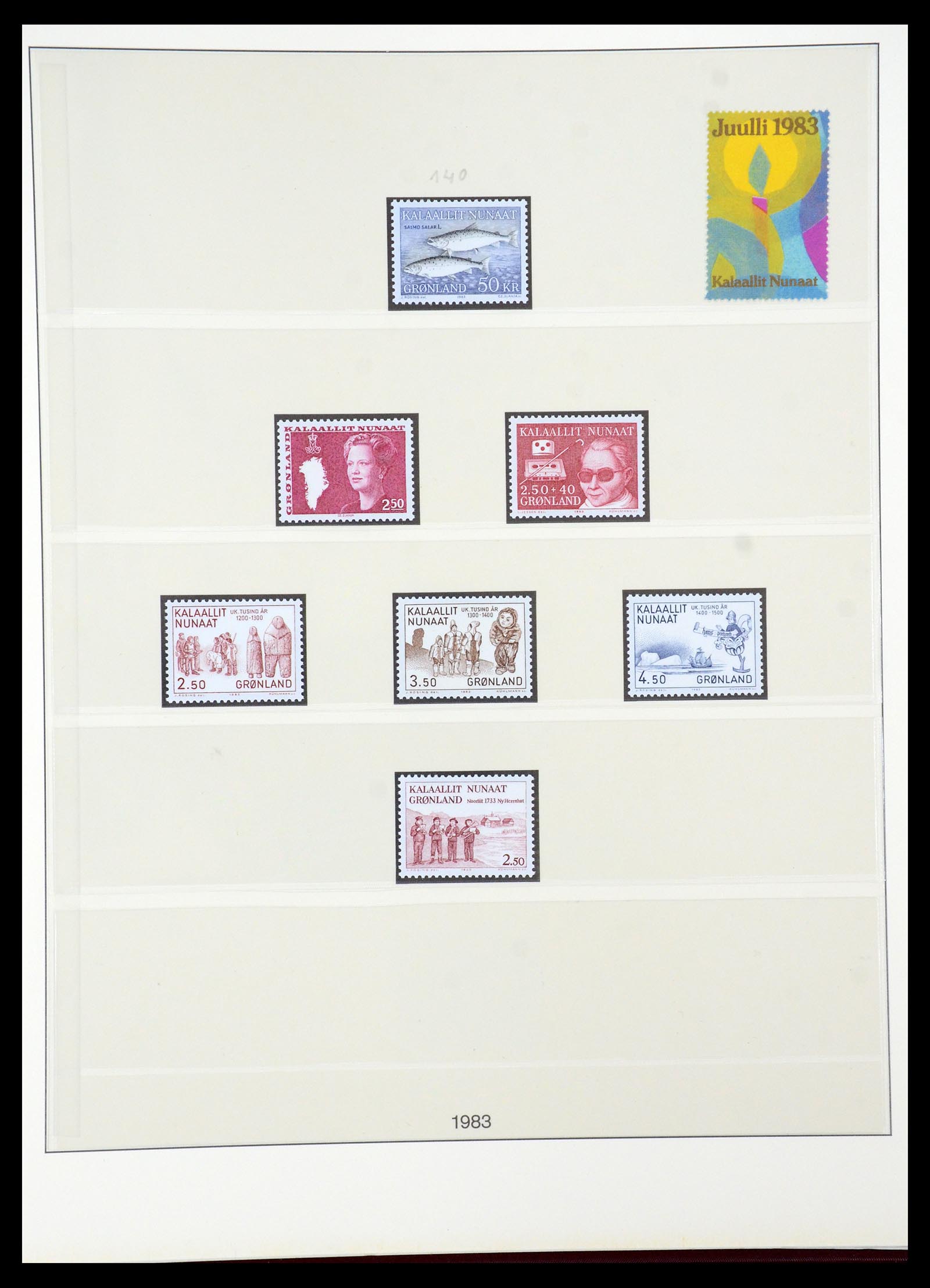 35456 012 - Postzegelverzameling 35456 Groenland 1938-2005.