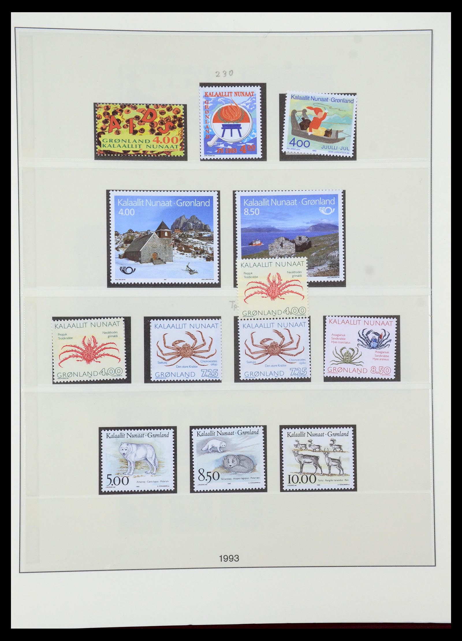 35456 025 - Postzegelverzameling 35456 Groenland 1938-2005.
