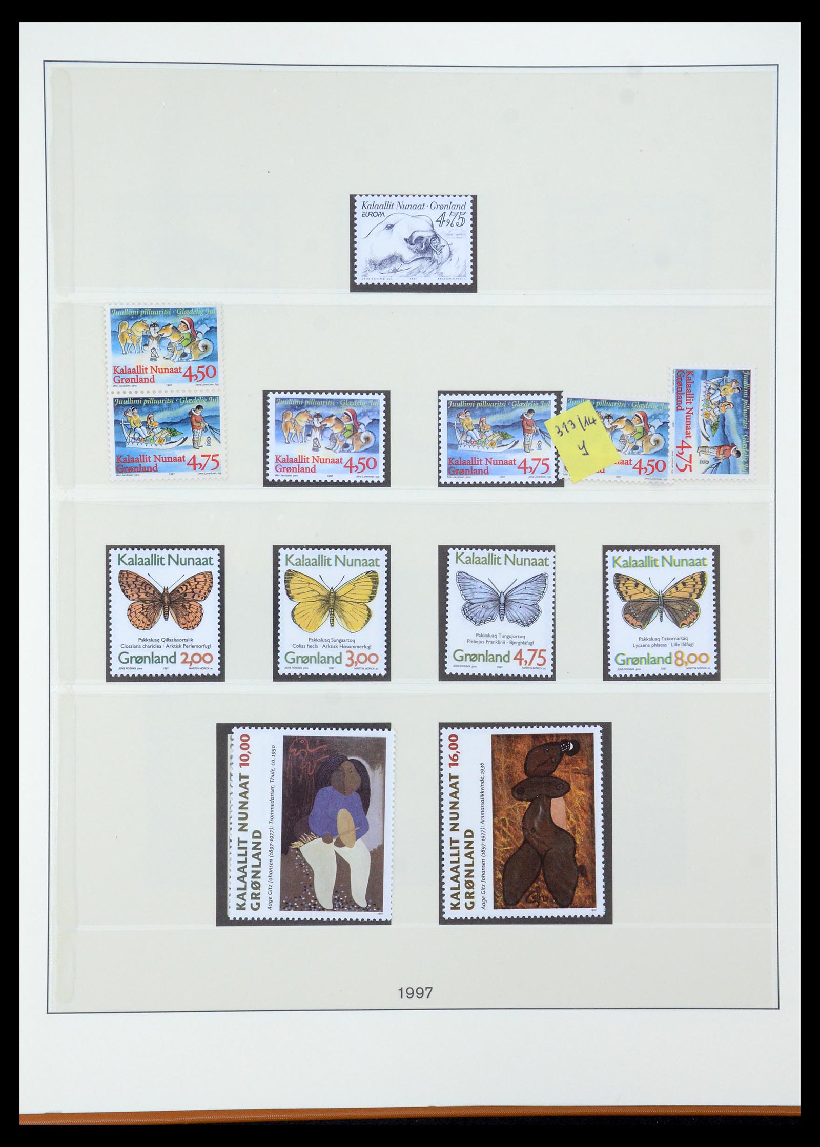 35456 039 - Postzegelverzameling 35456 Groenland 1938-2005.