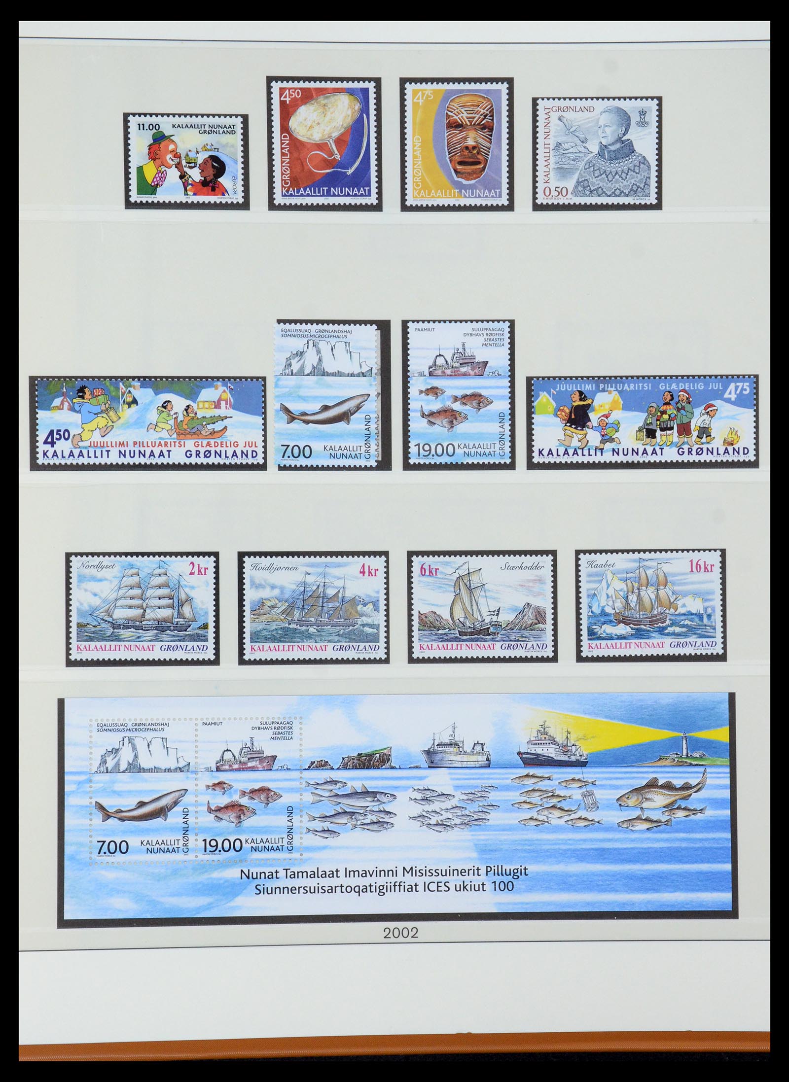 35456 054 - Postzegelverzameling 35456 Groenland 1938-2005.