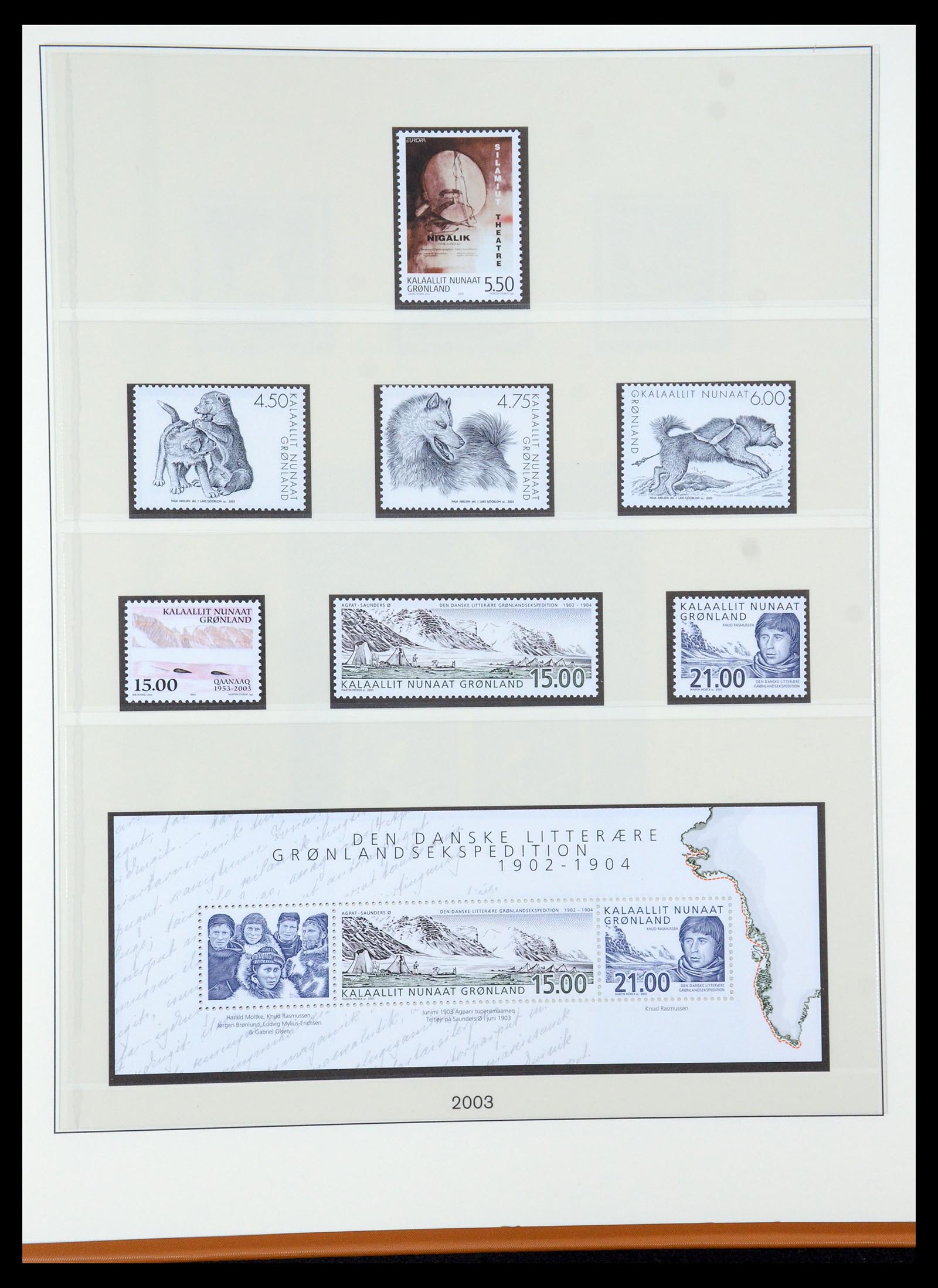 35456 055 - Postzegelverzameling 35456 Groenland 1938-2005.