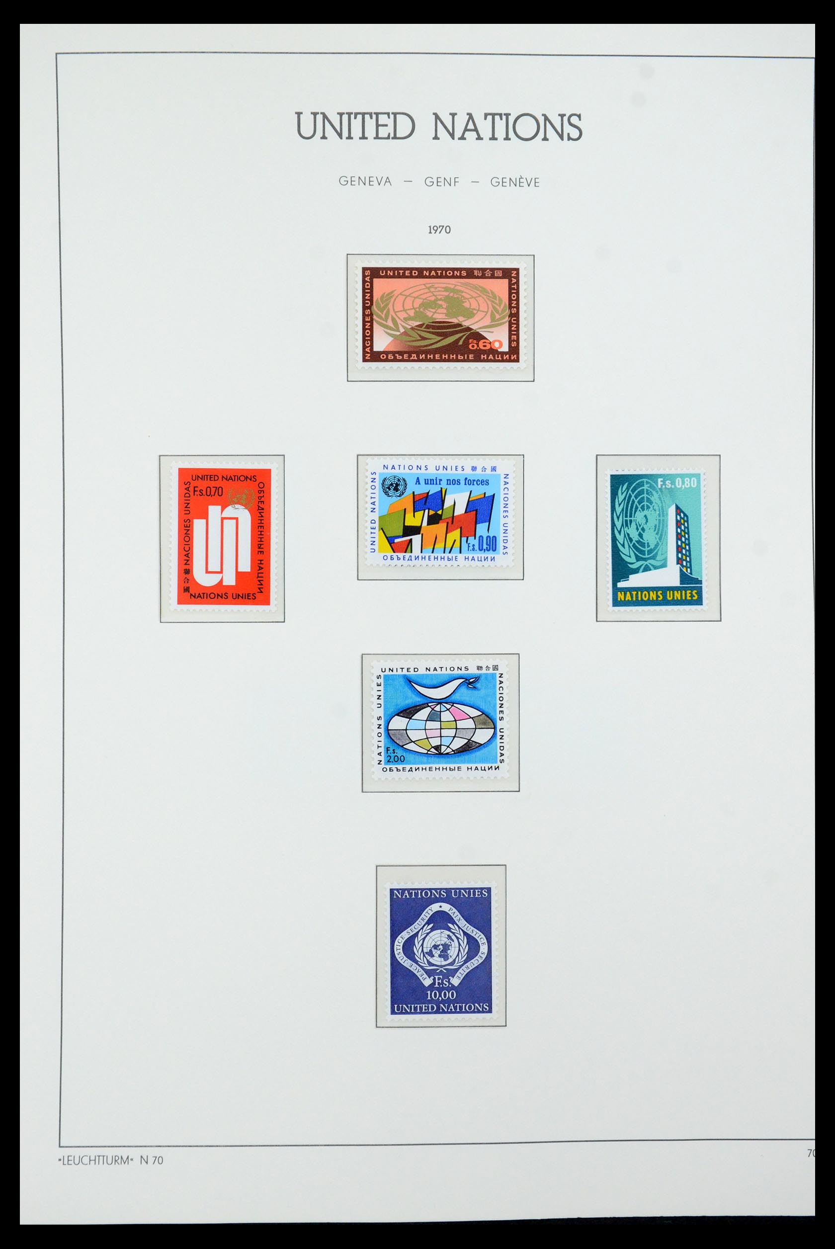35457 002 - Postzegelverzameling 35457 Verenigde Naties Genève en Wenen 1969-2008