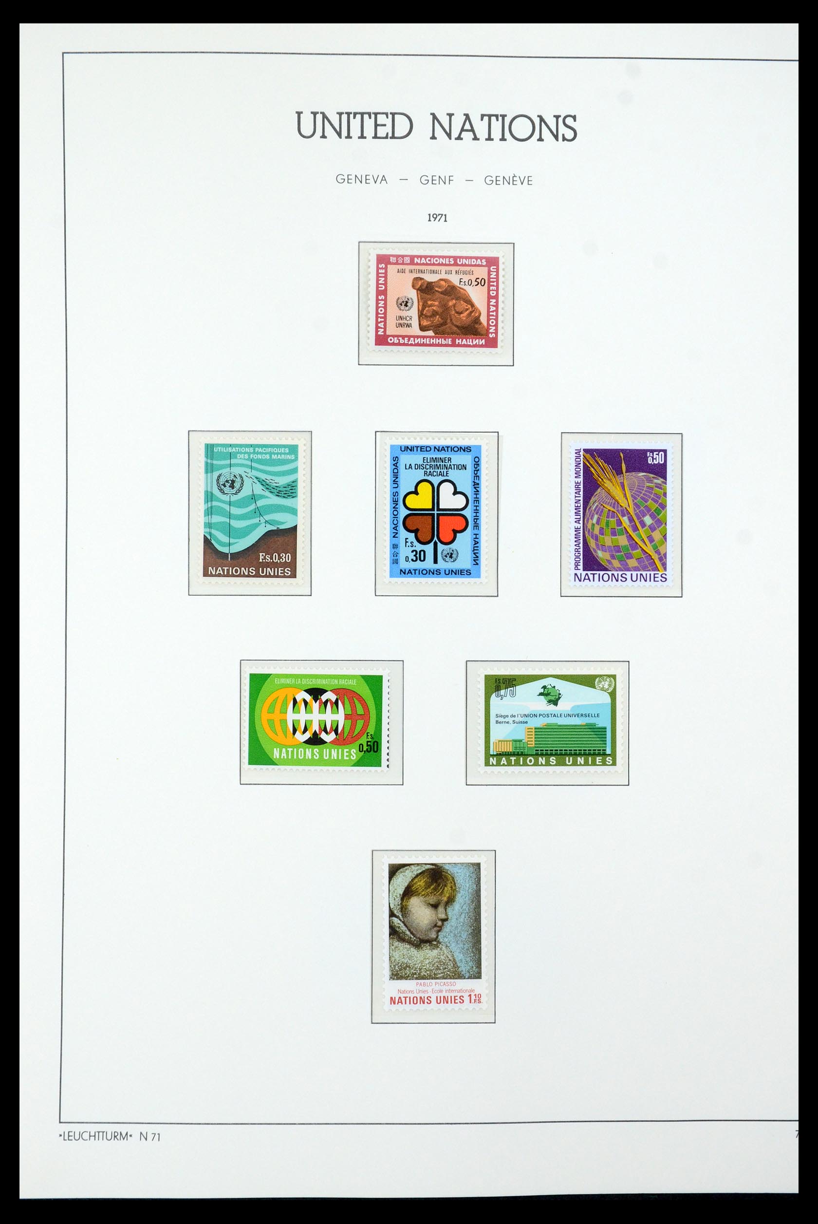 35457 003 - Postzegelverzameling 35457 Verenigde Naties Genève en Wenen 1969-2008