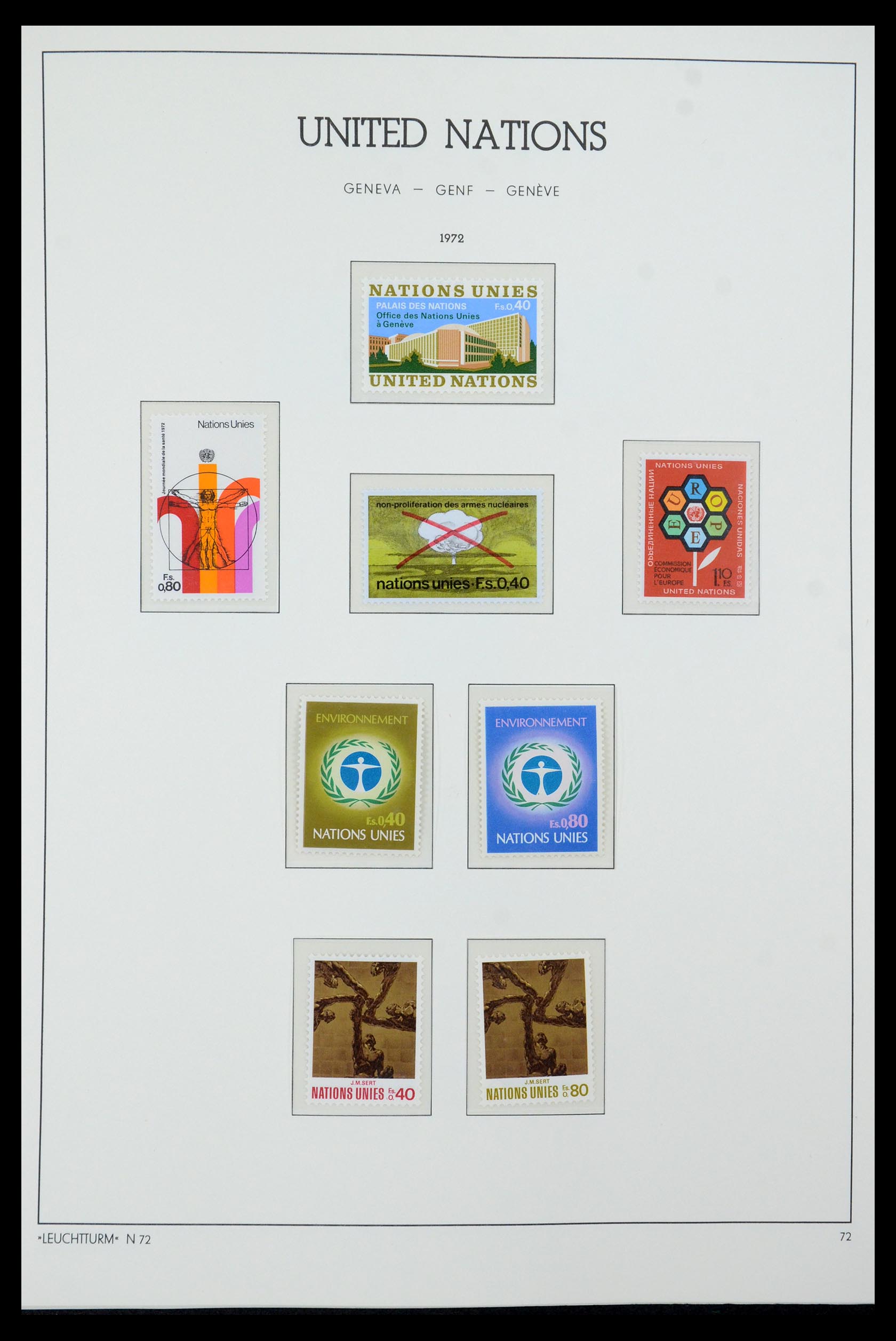 35457 004 - Postzegelverzameling 35457 Verenigde Naties Genève en Wenen 1969-2008