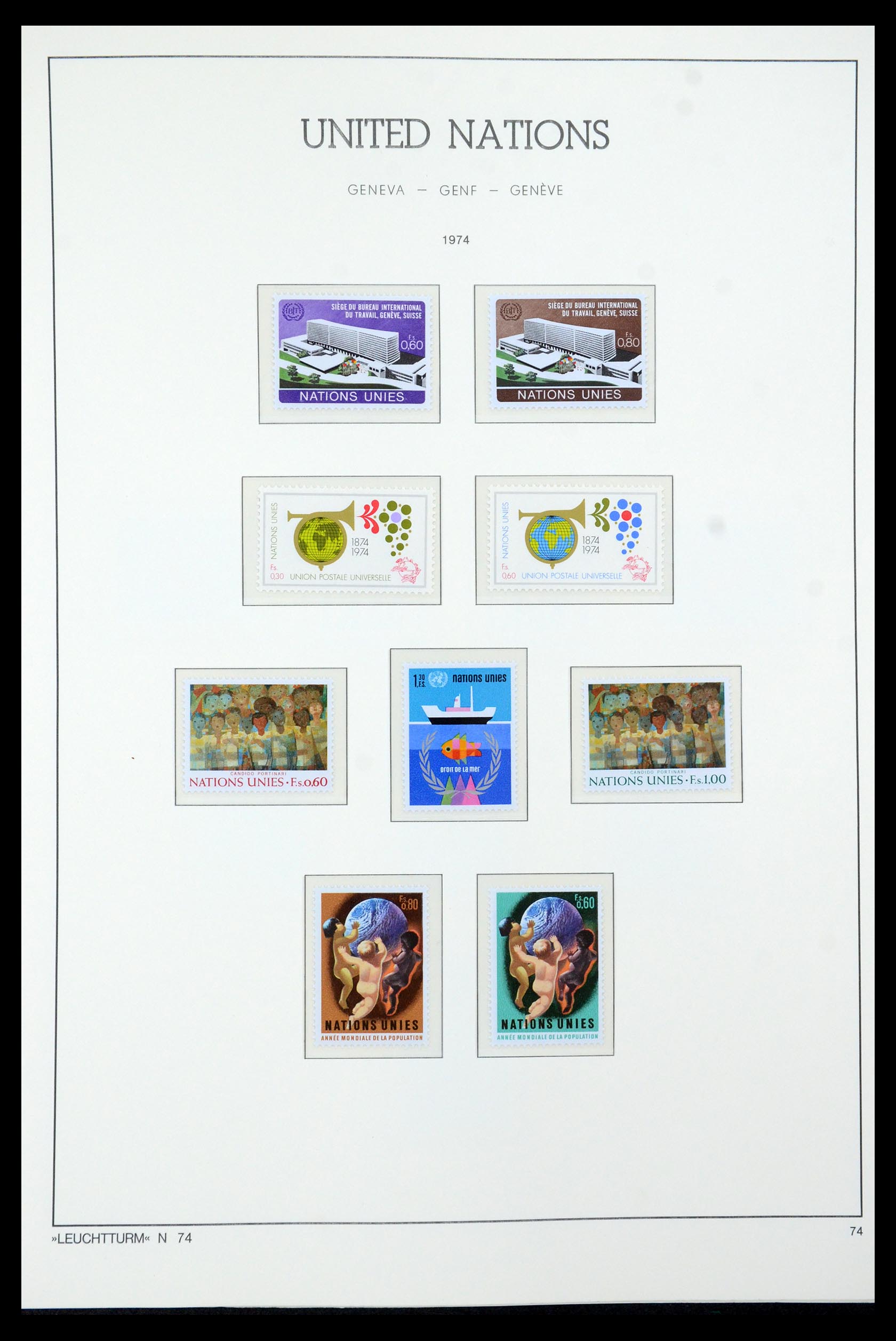35457 006 - Postzegelverzameling 35457 Verenigde Naties Genève en Wenen 1969-2008
