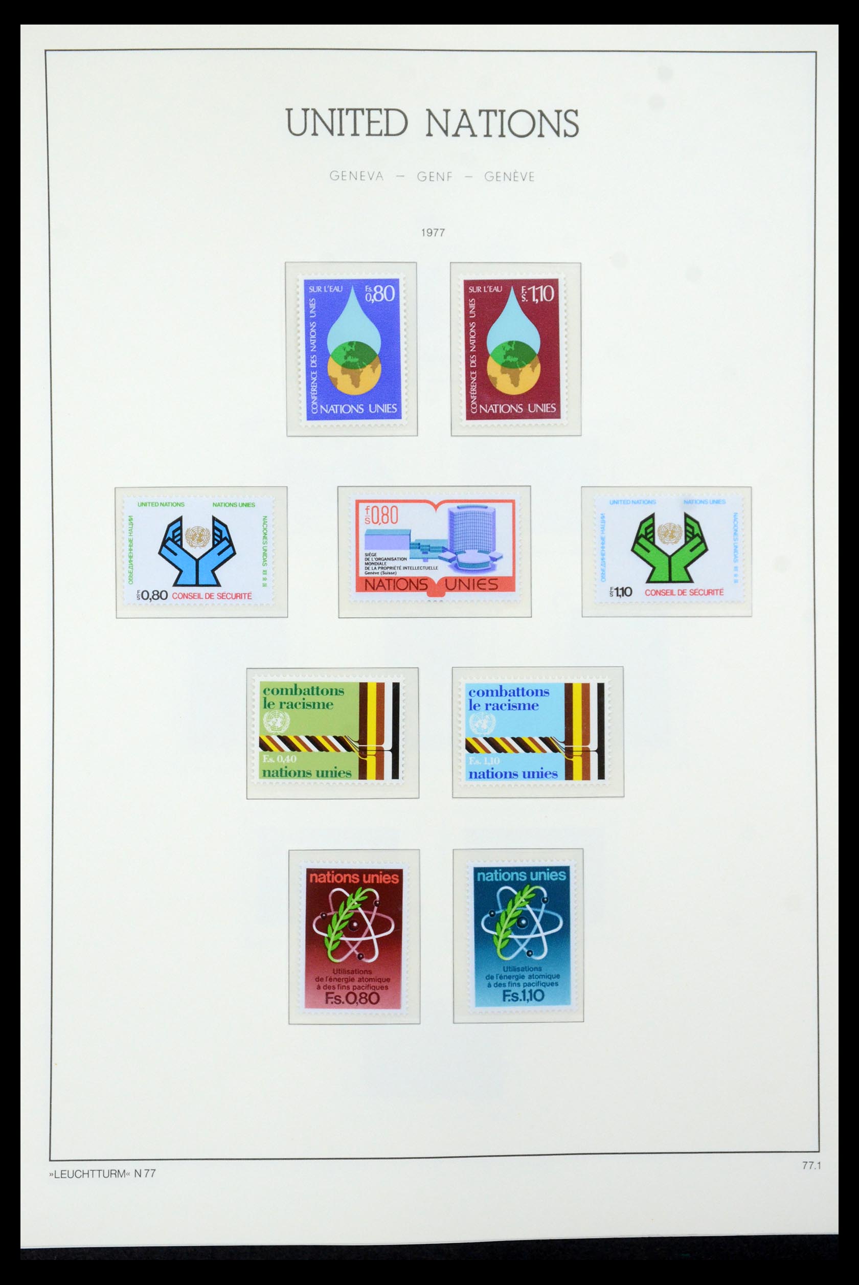 35457 010 - Postzegelverzameling 35457 Verenigde Naties Genève en Wenen 1969-2008