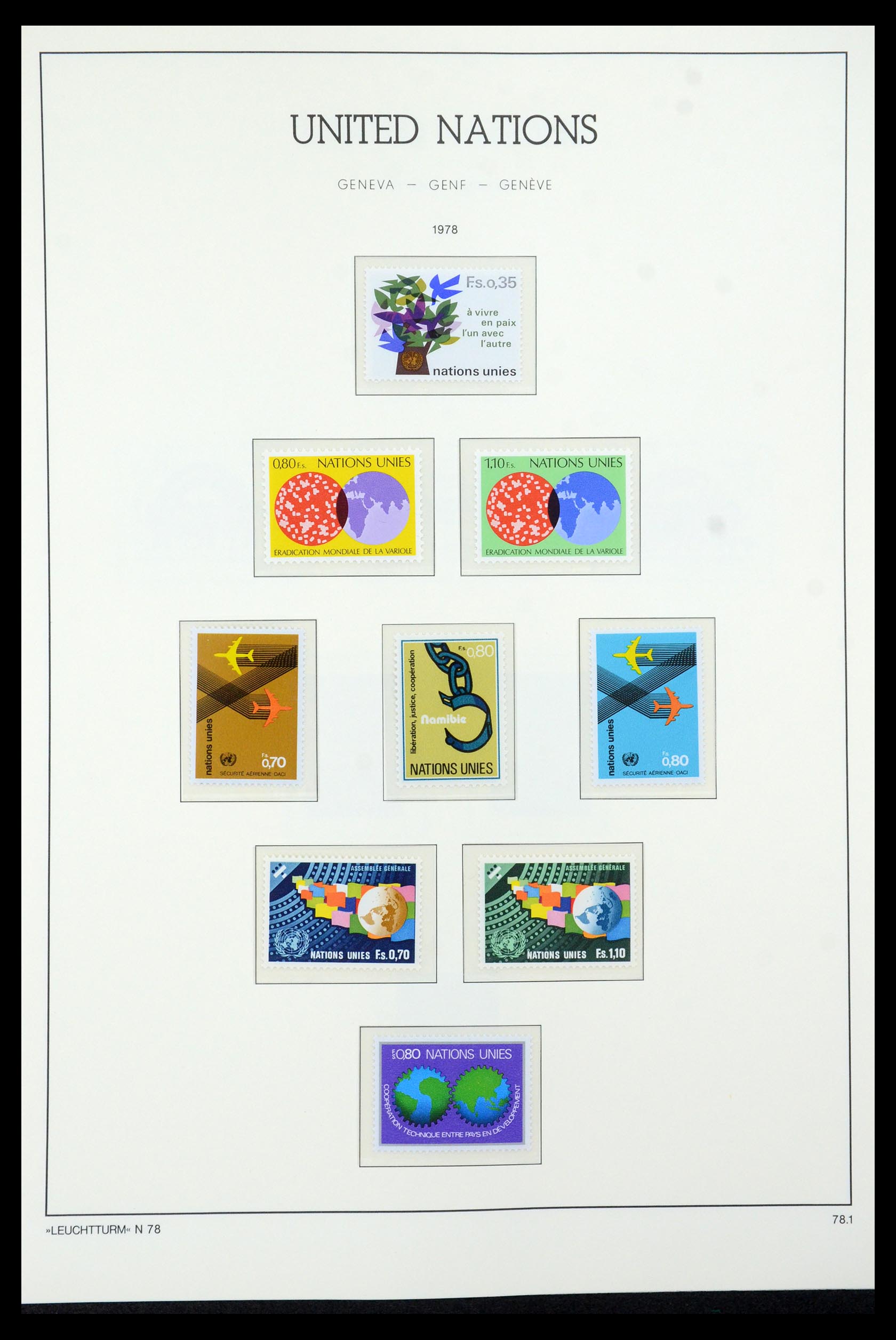 35457 011 - Postzegelverzameling 35457 Verenigde Naties Genève en Wenen 1969-2008